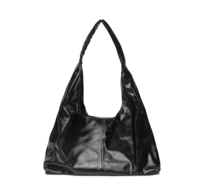 Bolsa Feminina Slouchy Bag Em Couro - Preto