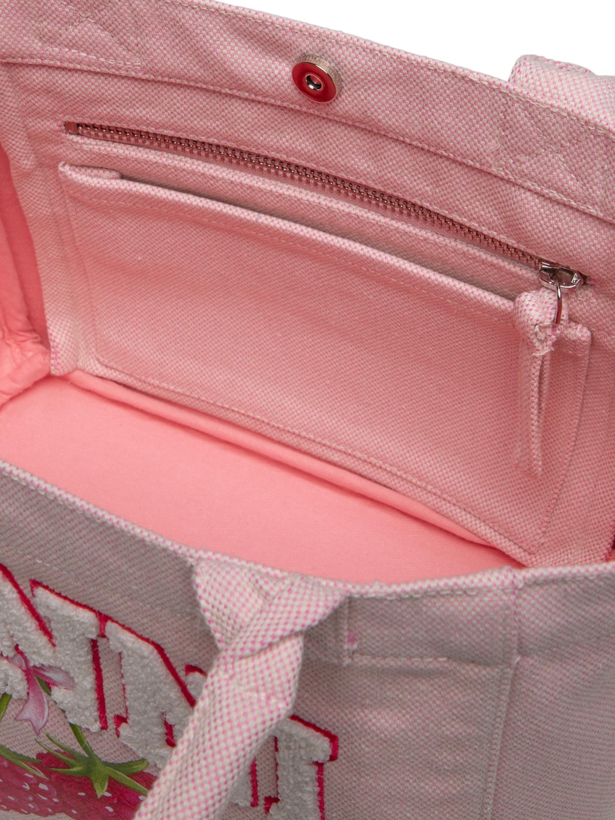 Bolsa Feminina Small Easy Shopper Raspberry Print Rosa Ganni
