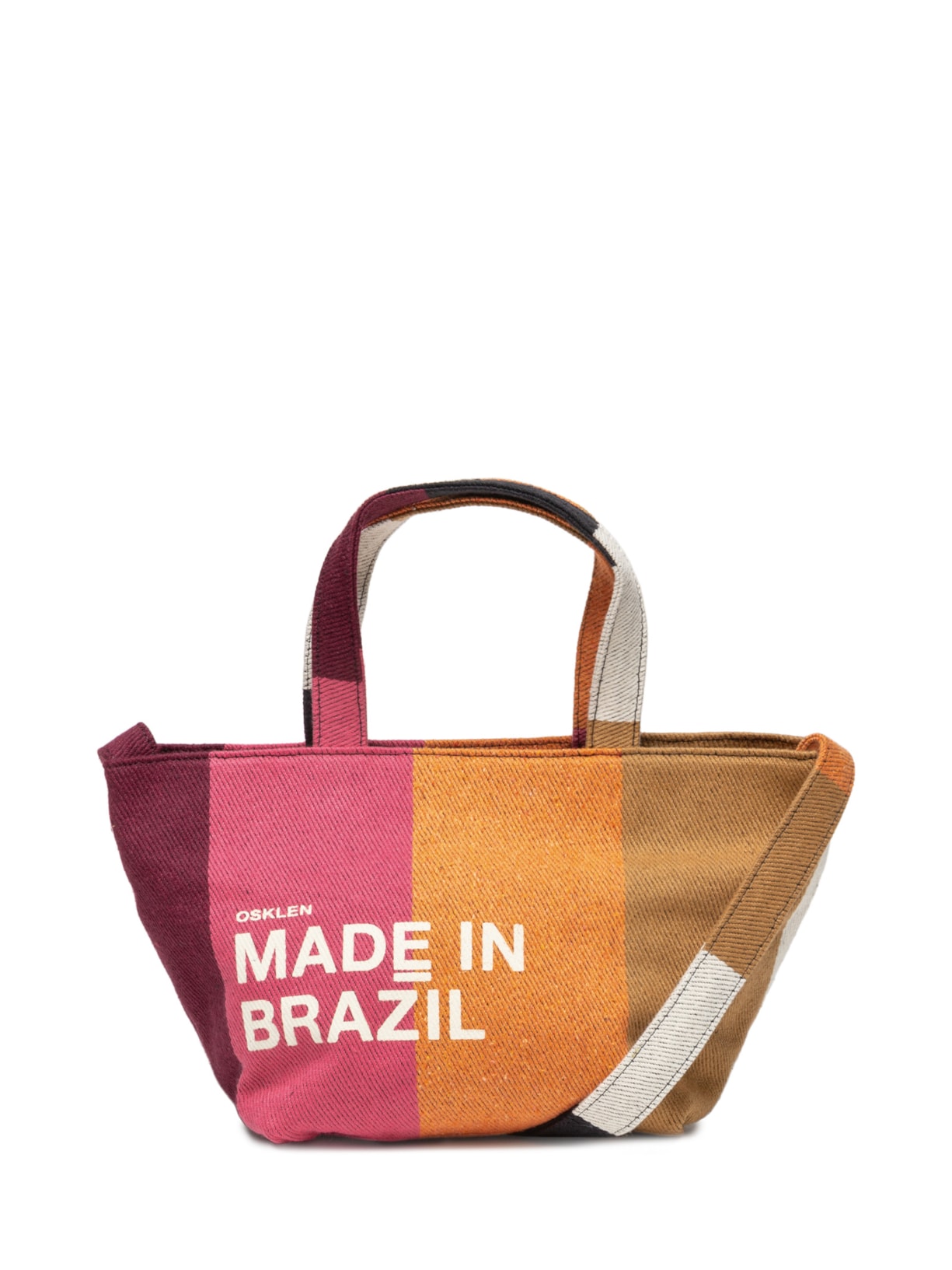 Bolsa Feminina Small Stripes Color Marrom Osklen