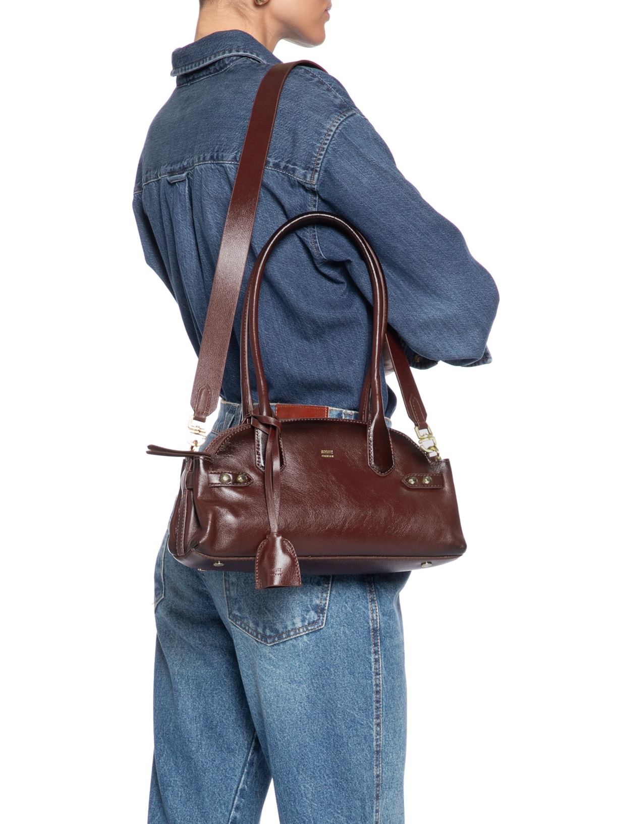 Bolsa Feminina Soft Calf Marrom Schutz