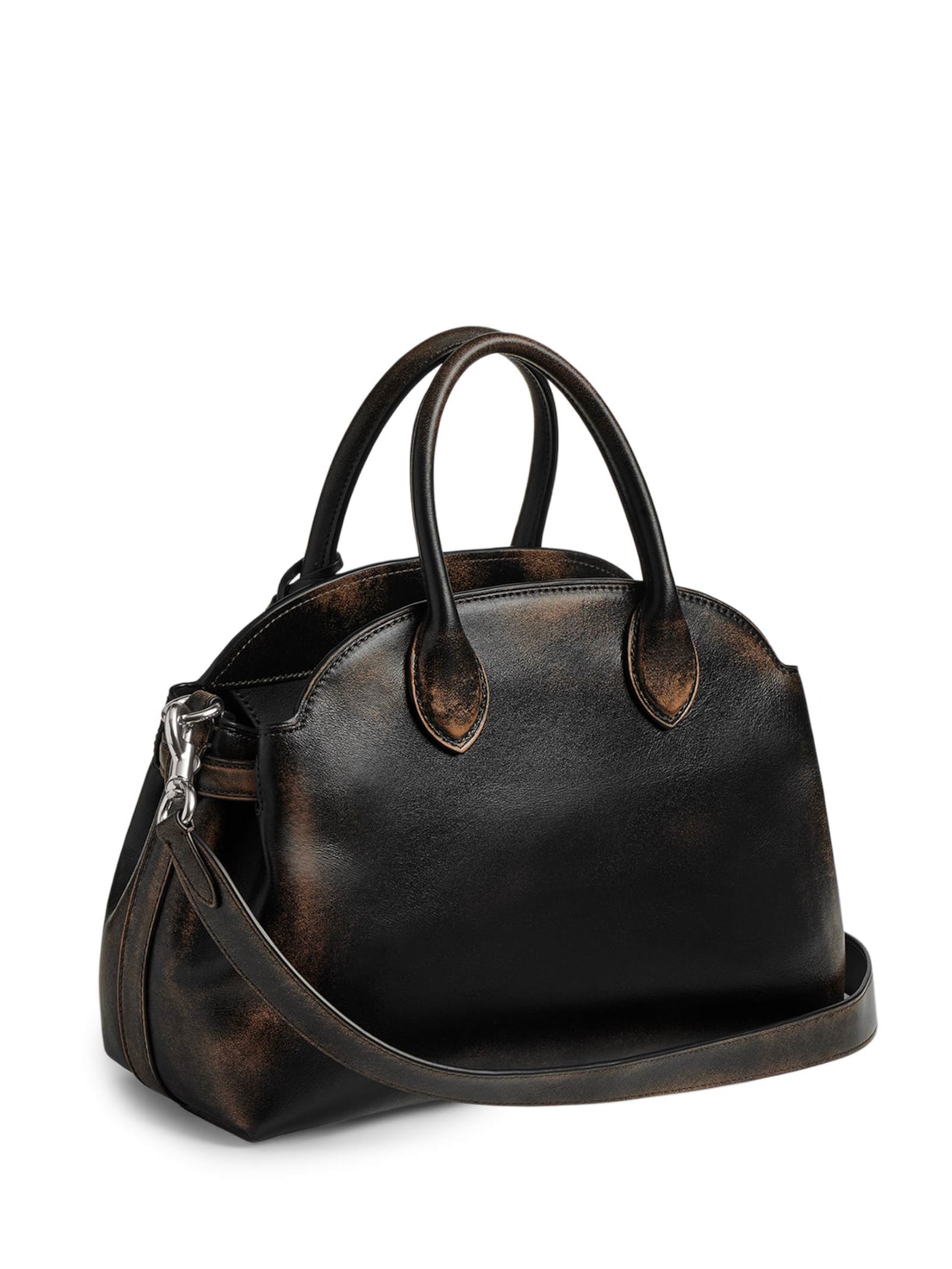 Bolsa Feminina Soft Empire Carryall 28 Loved Leather Preto Coach
