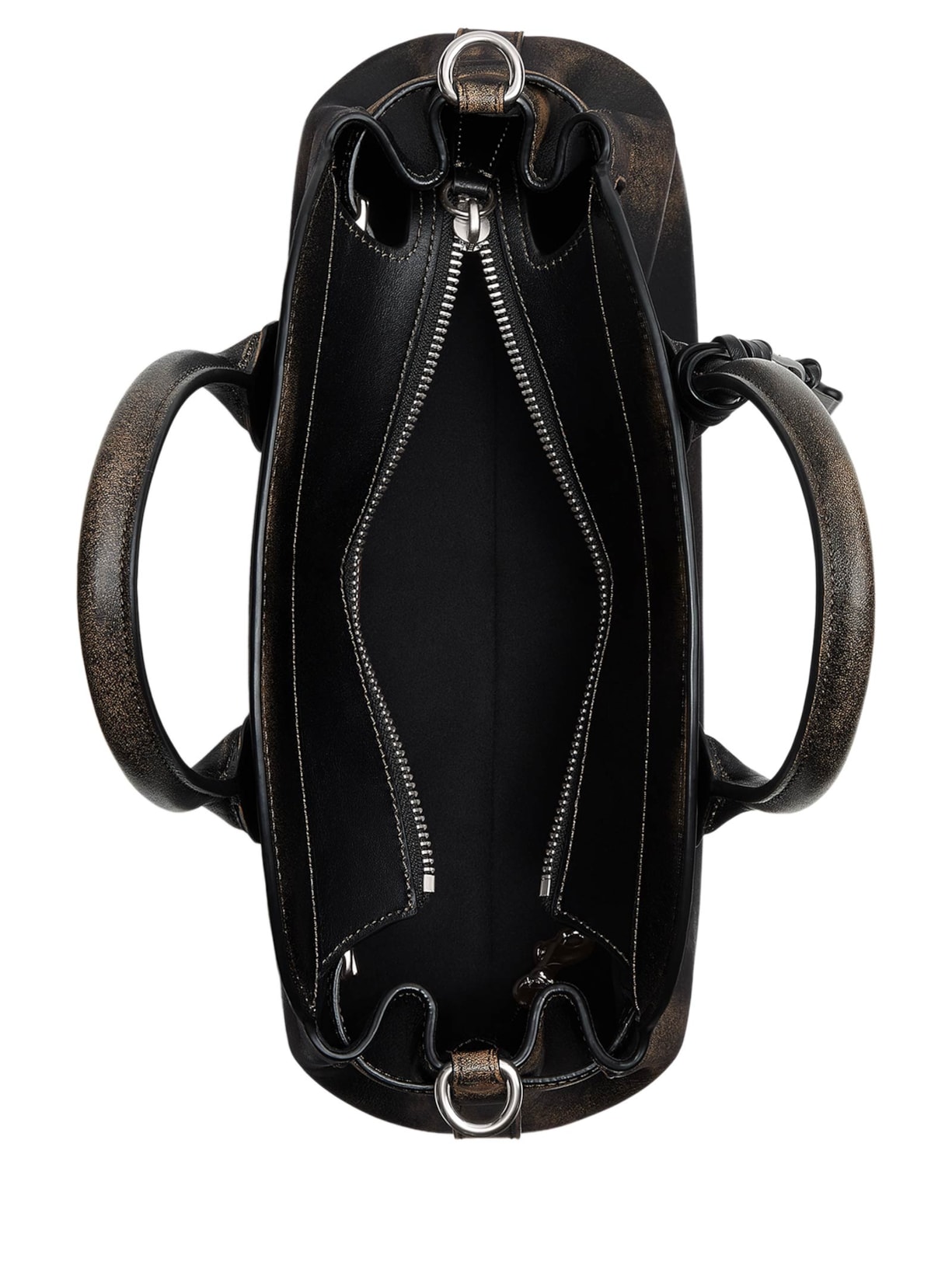 Bolsa Feminina Soft Empire Carryall 28 Loved Leather Preto Coach