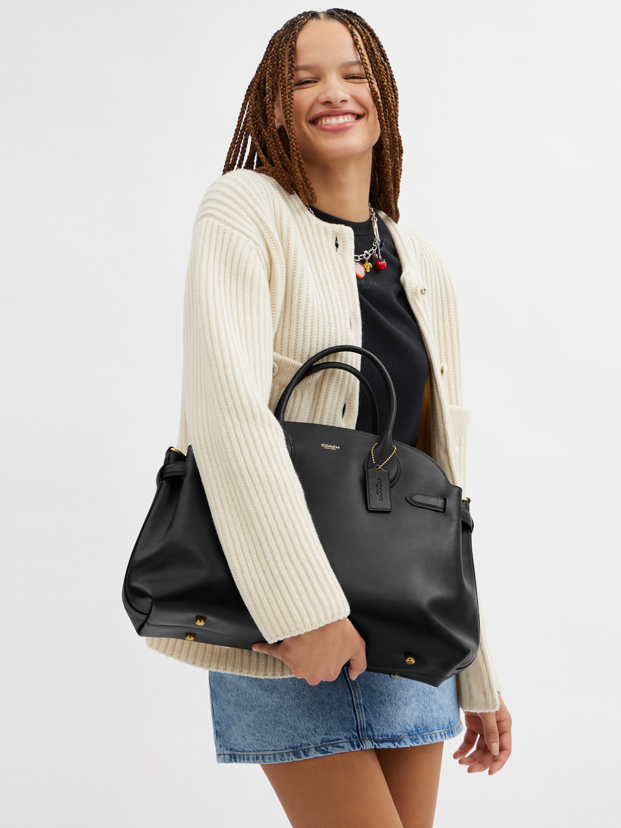 Bolsa Feminina Soft Empire Carryall 40 Preto Coach