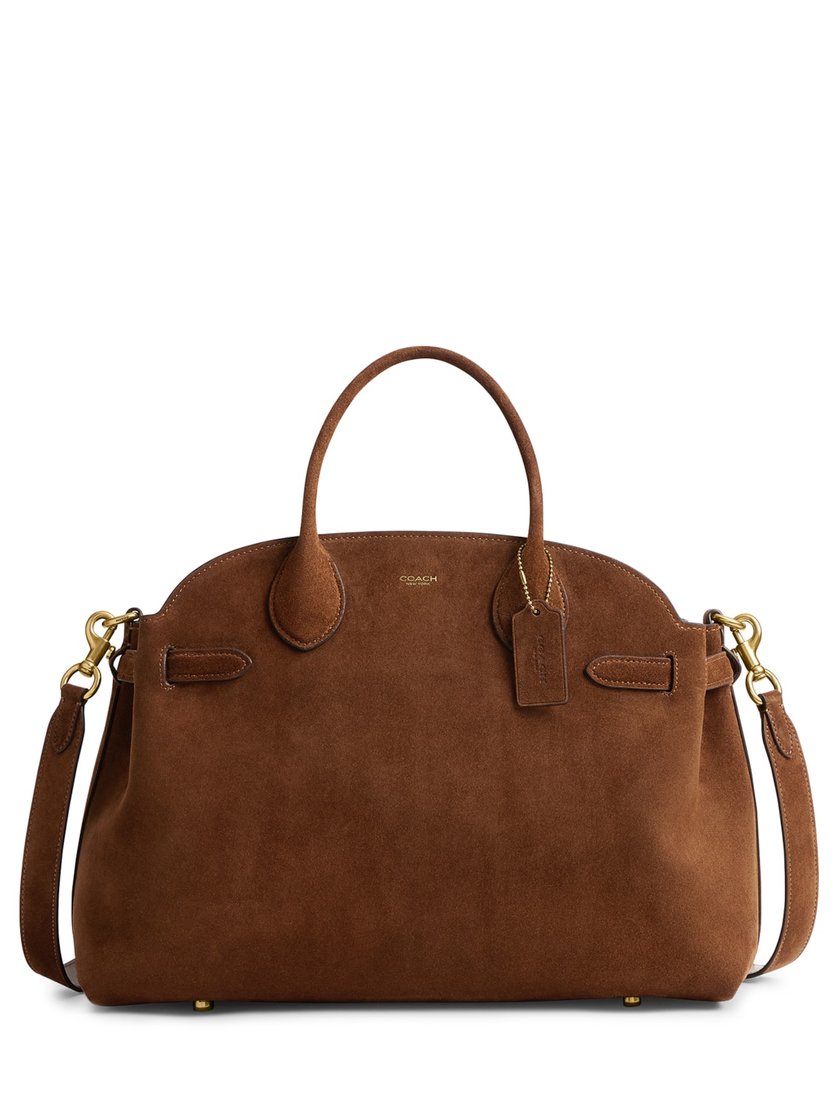Bolsa Feminina Soft Empire Carryall 40 Suede WA Marrom Coach