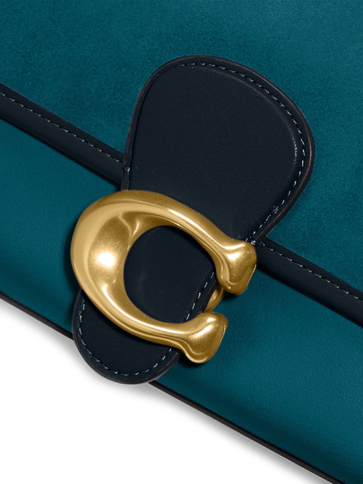 Bolsa Feminina Soft Tabby Shouder In Colorblock Verde  Coach