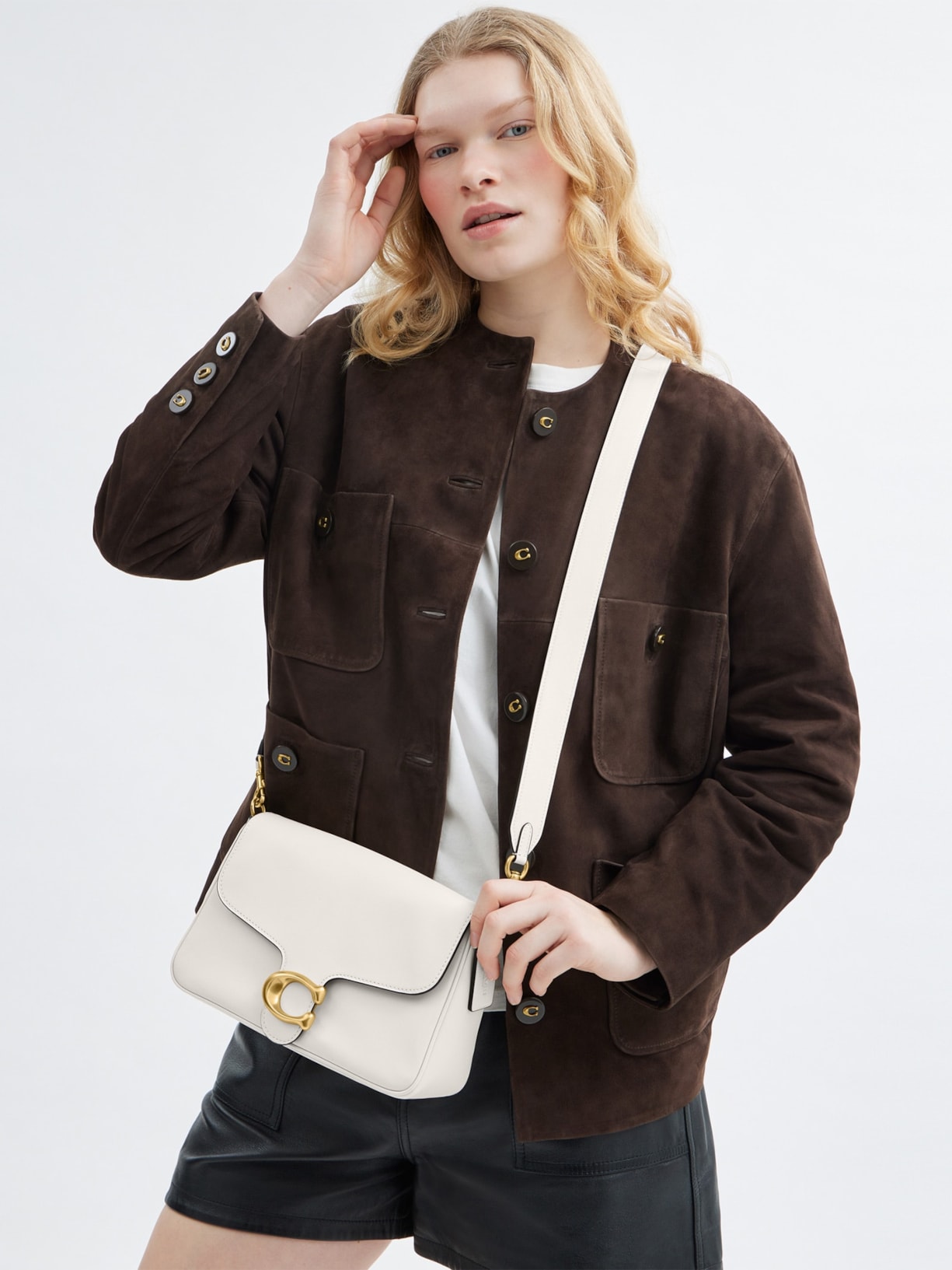 Bolsa Feminina Soft Tabby Shoulder Branco Coach