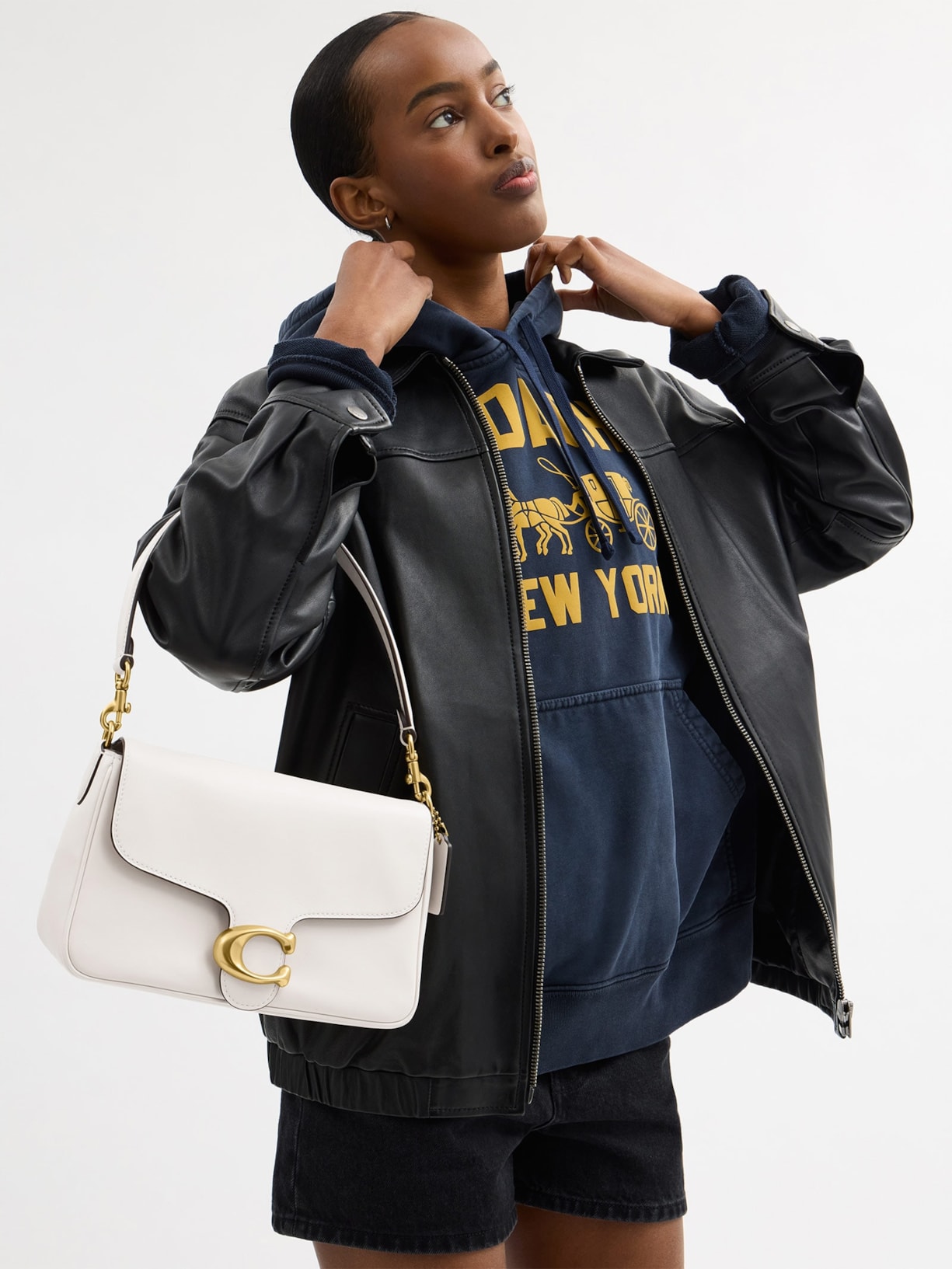 Bolsa Feminina Soft Tabby Shoulder Branco Coach