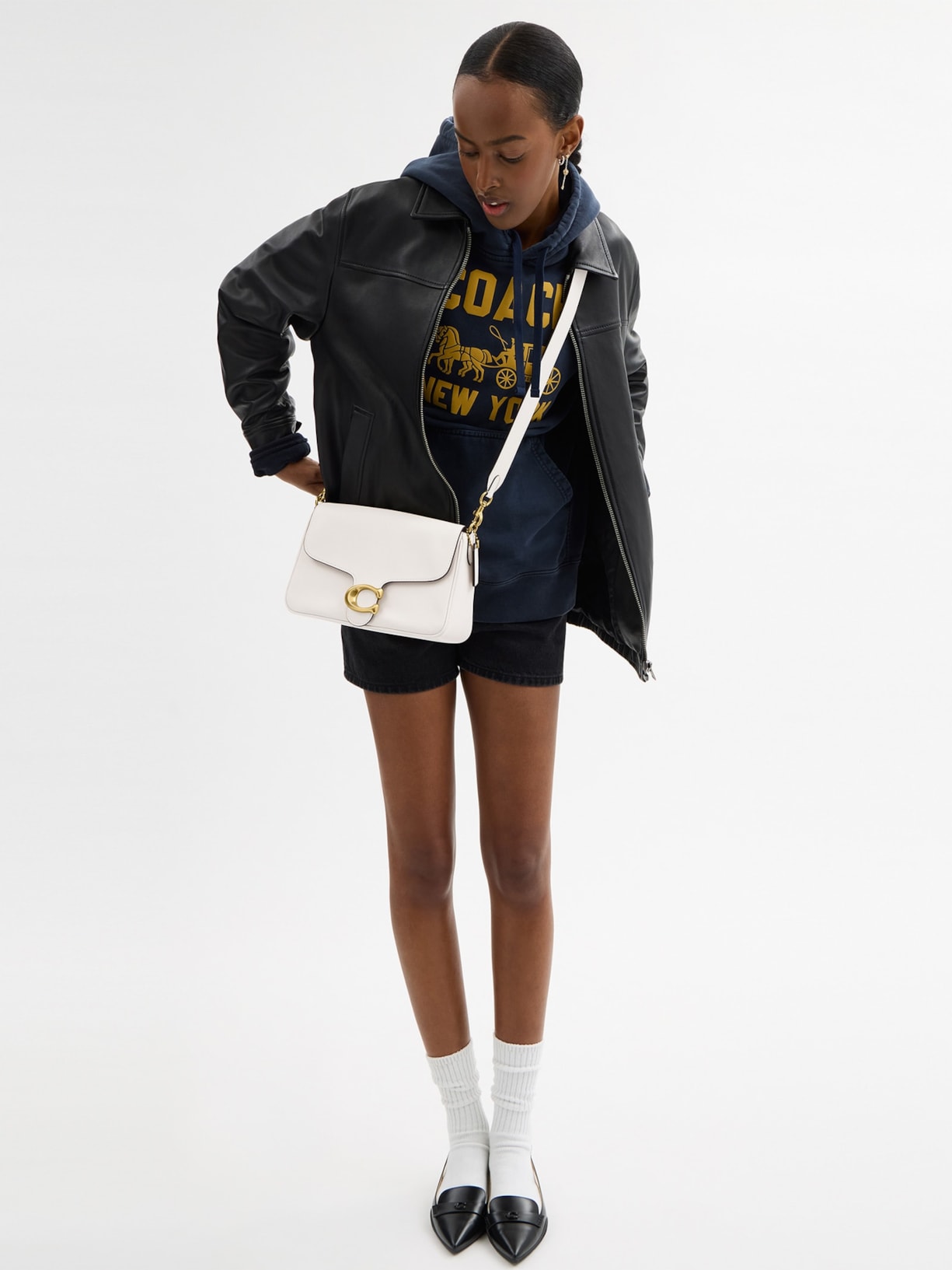 Bolsa Feminina Soft Tabby Shoulder Branco Coach