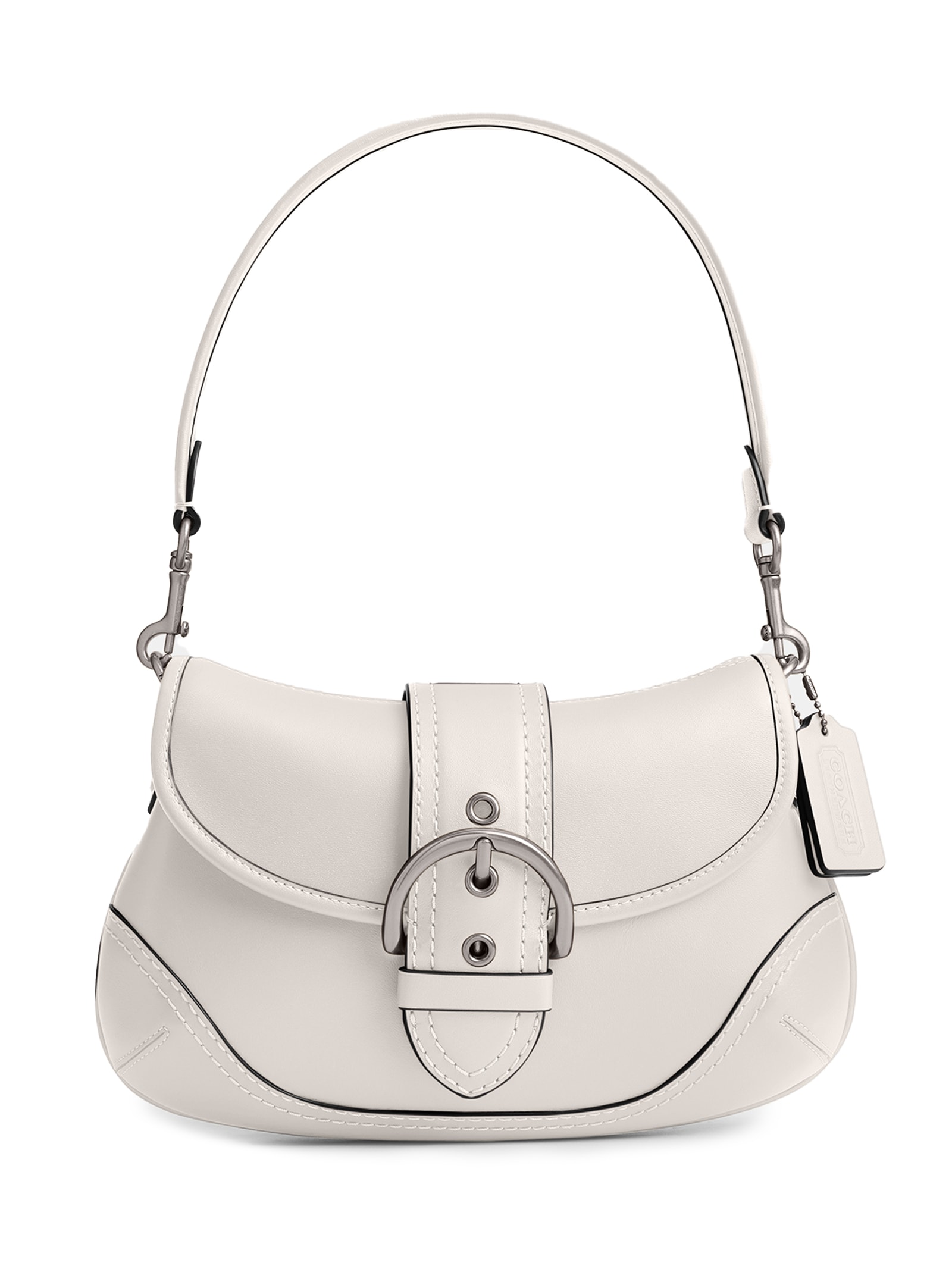 バッグ COACH Soho Signature Tote White Leather Coach - Bolsa Feminina Soho Em Couro Regenerativo - Branco