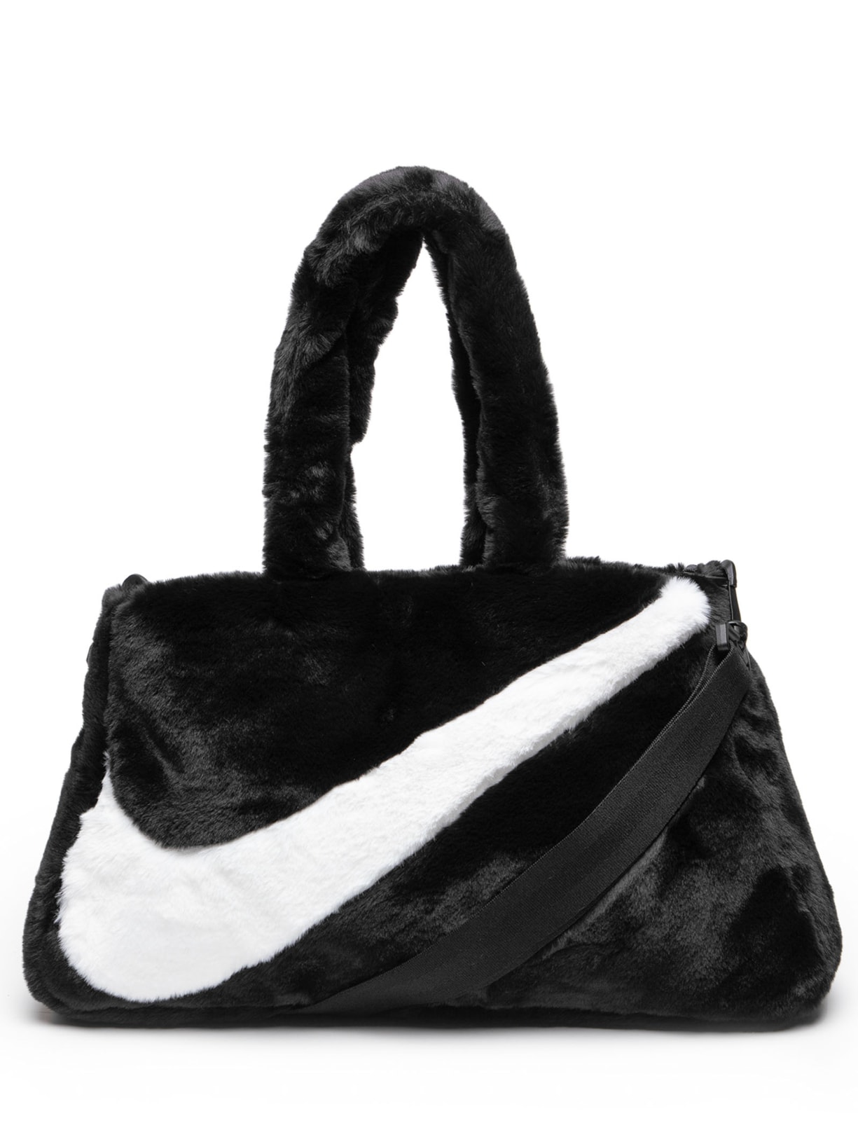 Bolsa Feminina Sportwear Faux Fur - Preto
