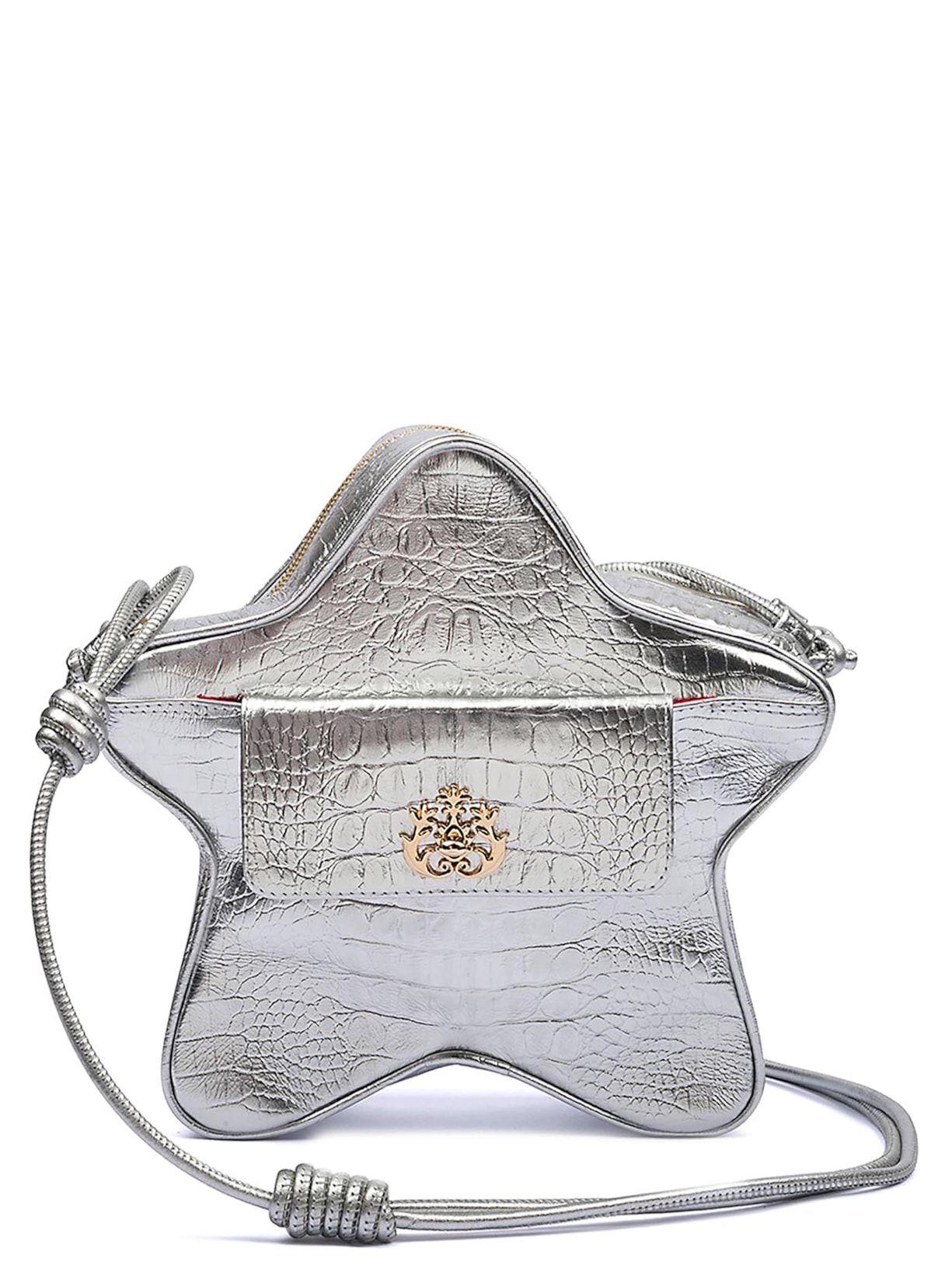 Bolsa Feminina Starry Em Couro - Prata