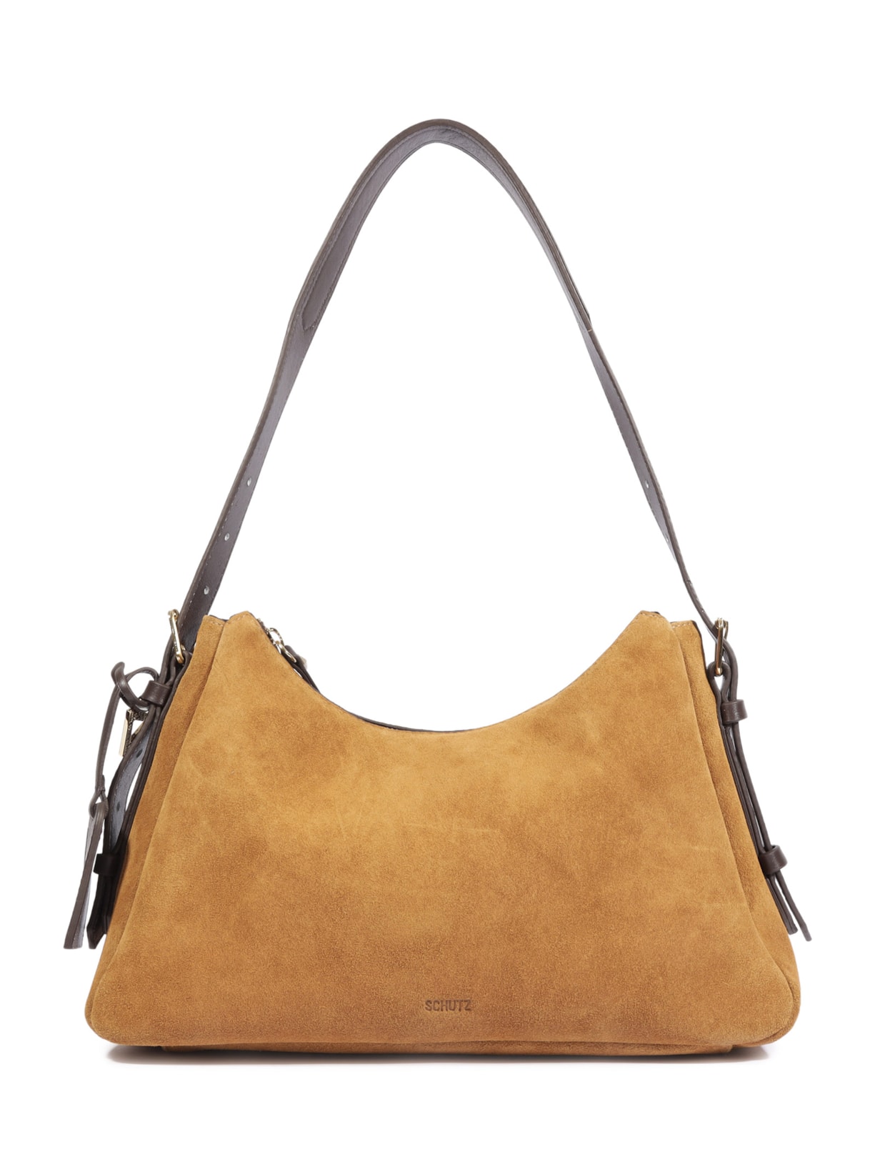Bolsa Feminina Suede Média Marrom Schutz