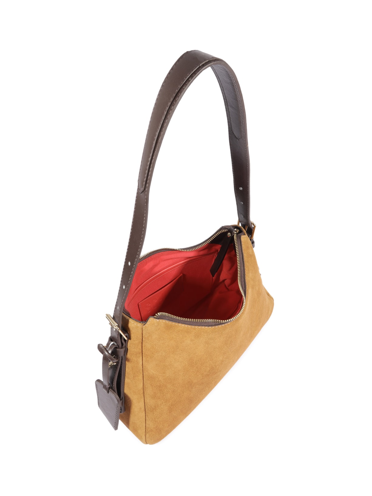 Bolsa Feminina Suede Média Marrom Schutz