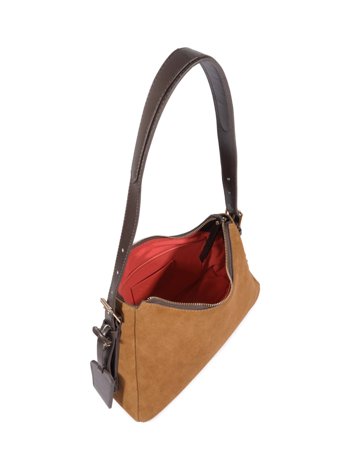 Bolsa Feminina Suede Média Marrom Schutz