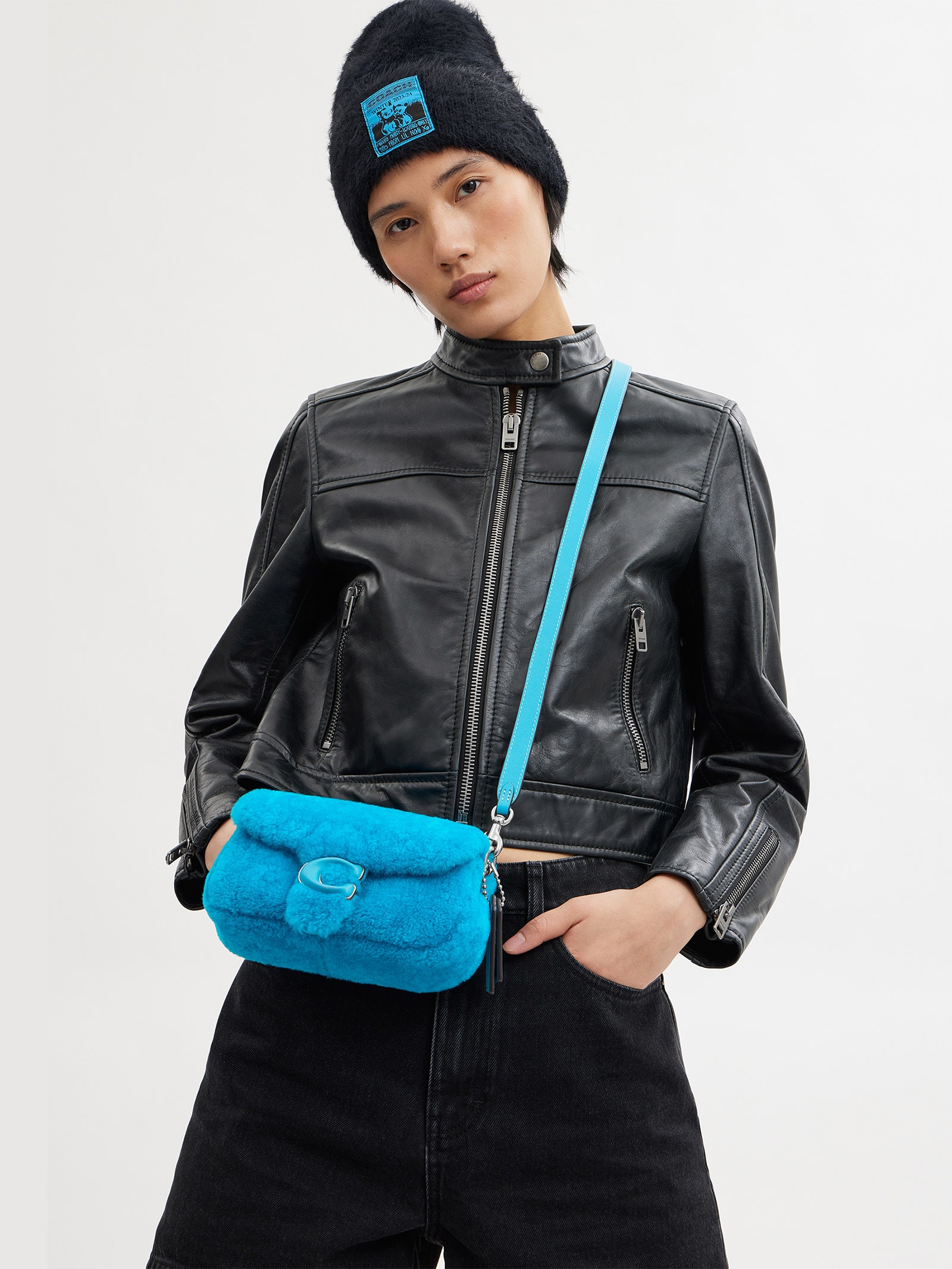 Bolsa Feminina Tabby Shoulder 18 Colab Lil Nas X Drop - Azul - Coach