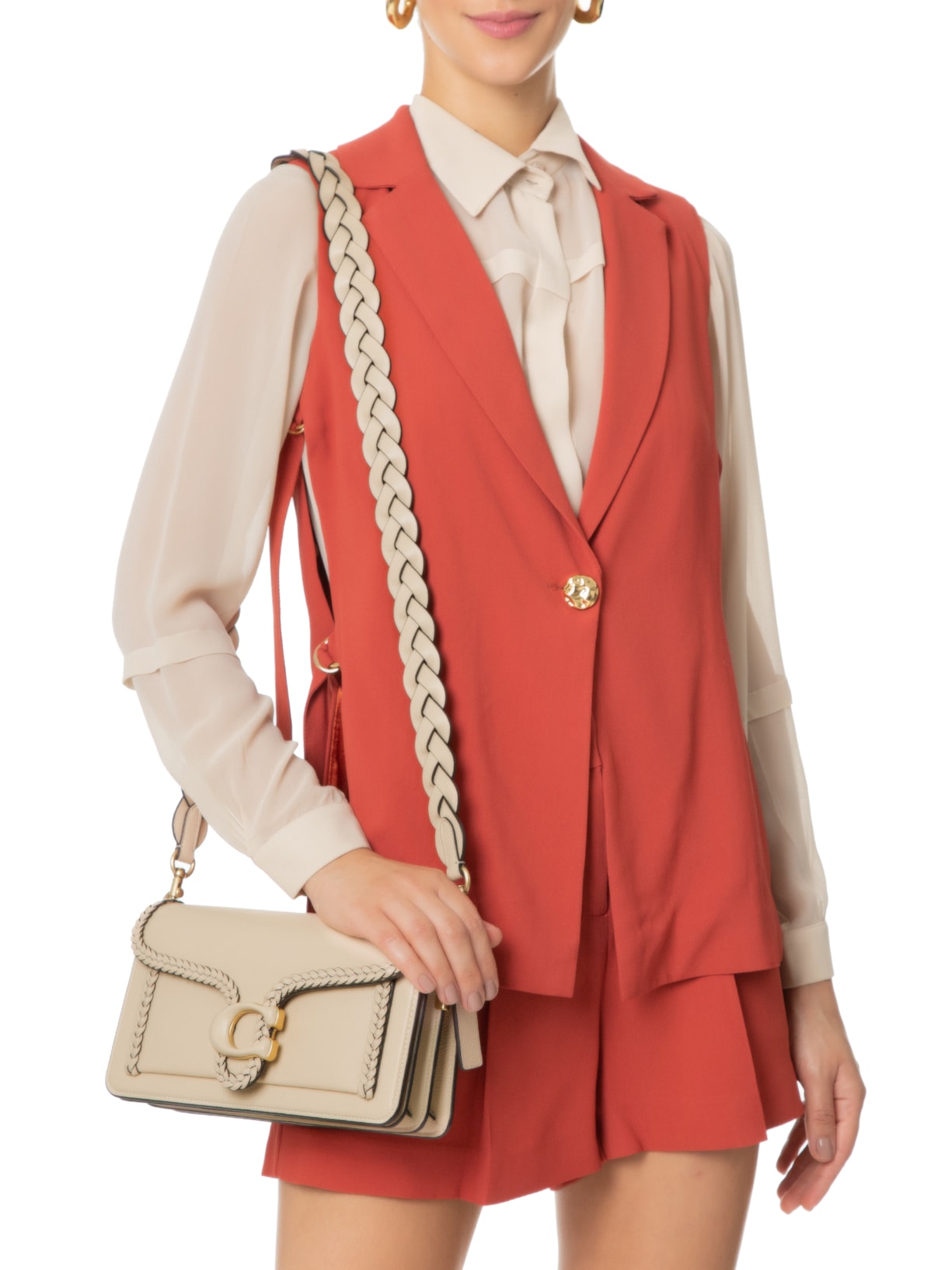 Bolsa Feminina Tabby Shoulder 26 Bege Coach