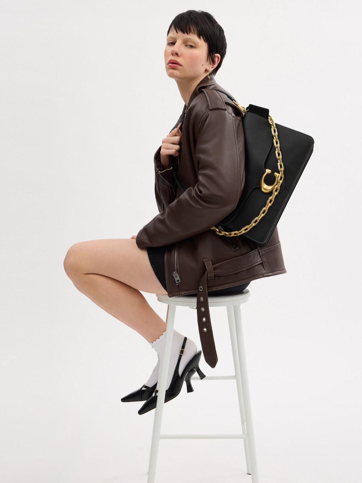 Bolsa Feminina Tabby Shoulder 35 Preto Coach