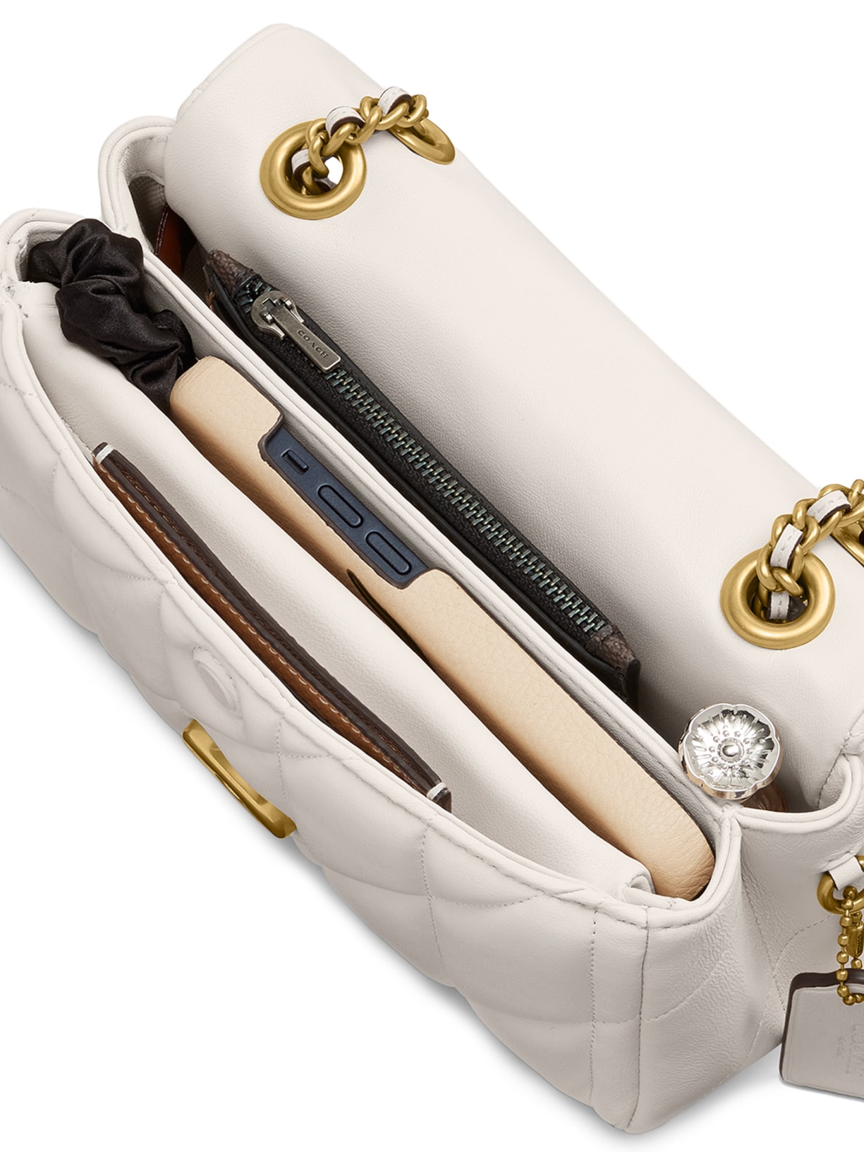 Bolsa Feminina Tabby Shoulder With Quilting 20 Branco Coach