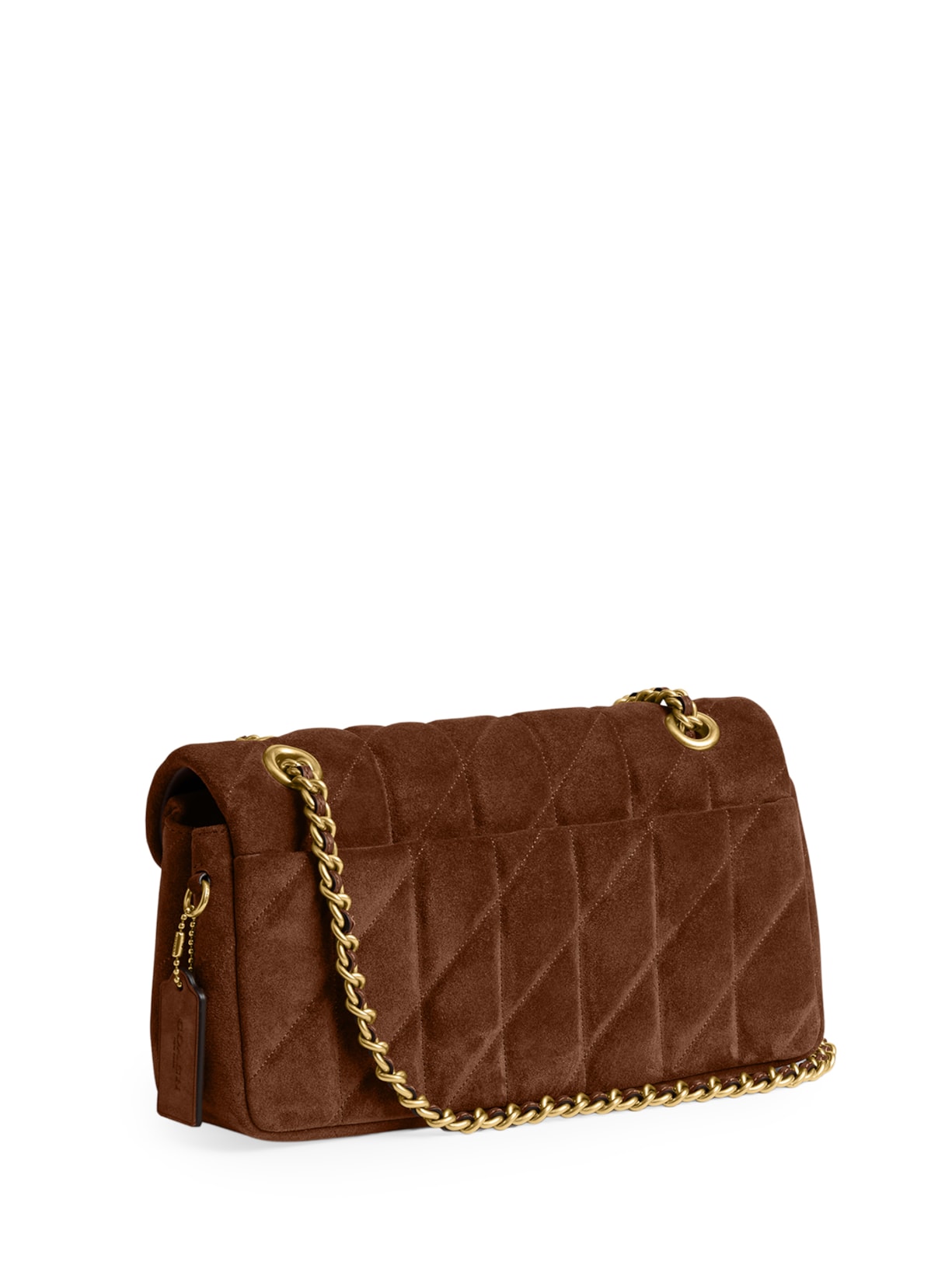 Bolsa Feminina Tabby Shoulder With Quilting Suede 26 Marrom Coach