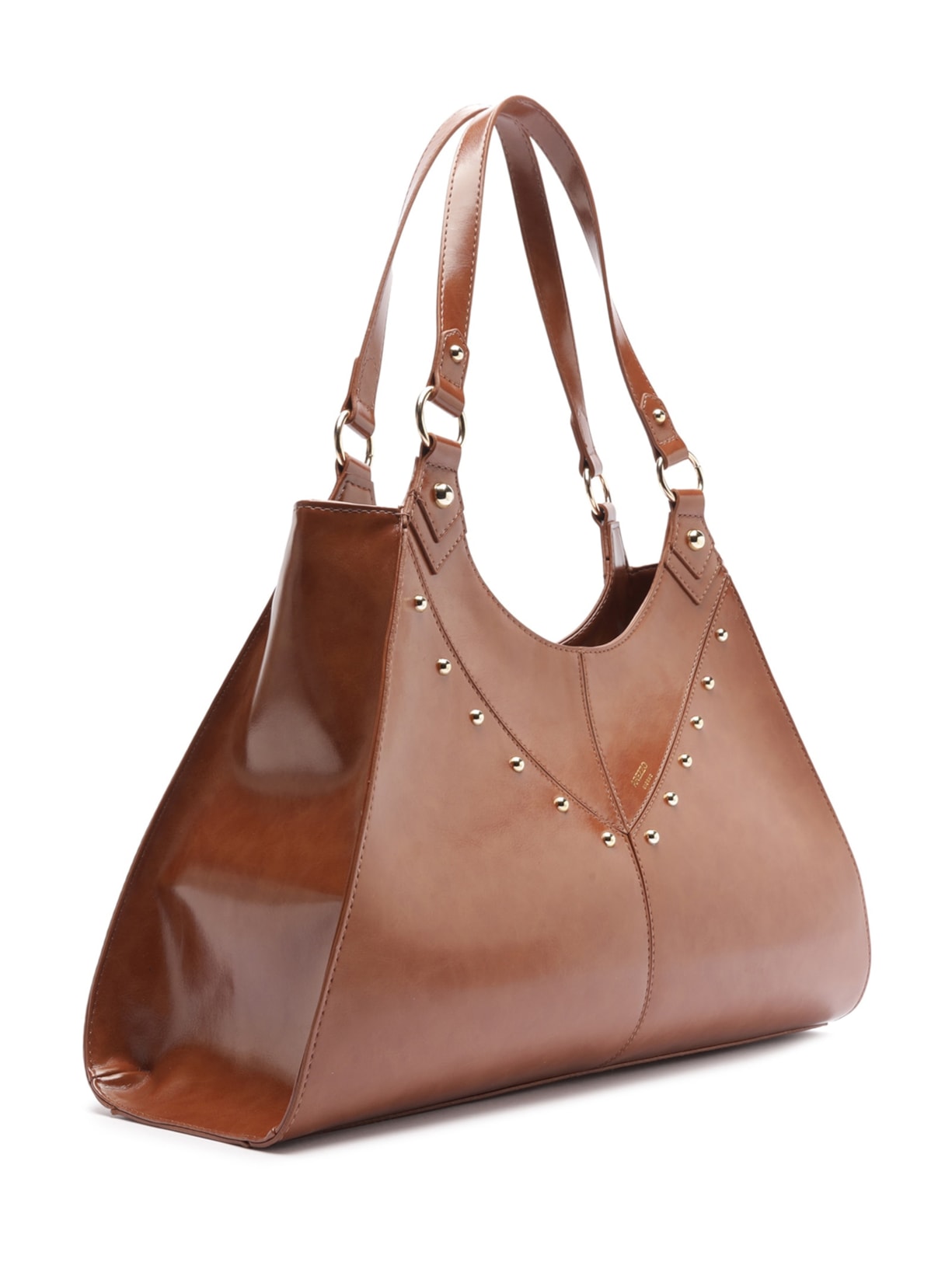 Bolsa Feminina Tachas Metálicas Marrom Arezzo