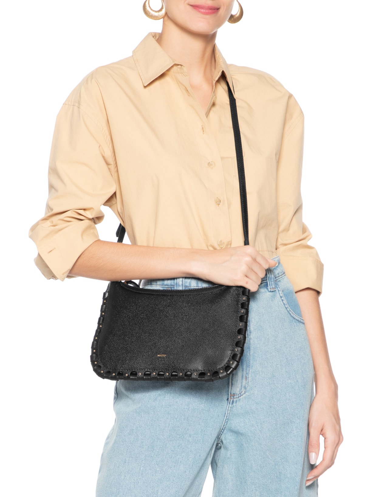 Bolsa Feminina Tachas Preto Arezzo