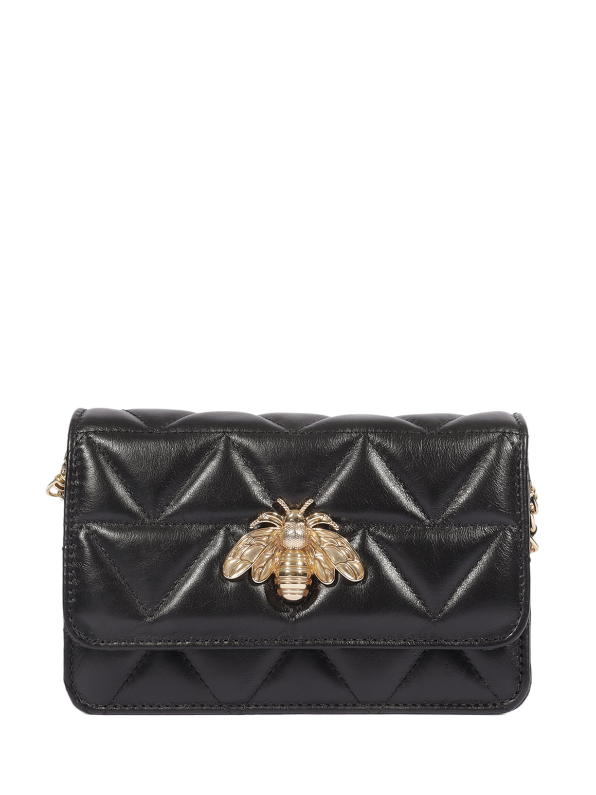 Bolsa Feminina Tiracolo 4Grls Believe Pequena Couro Preto Schutz