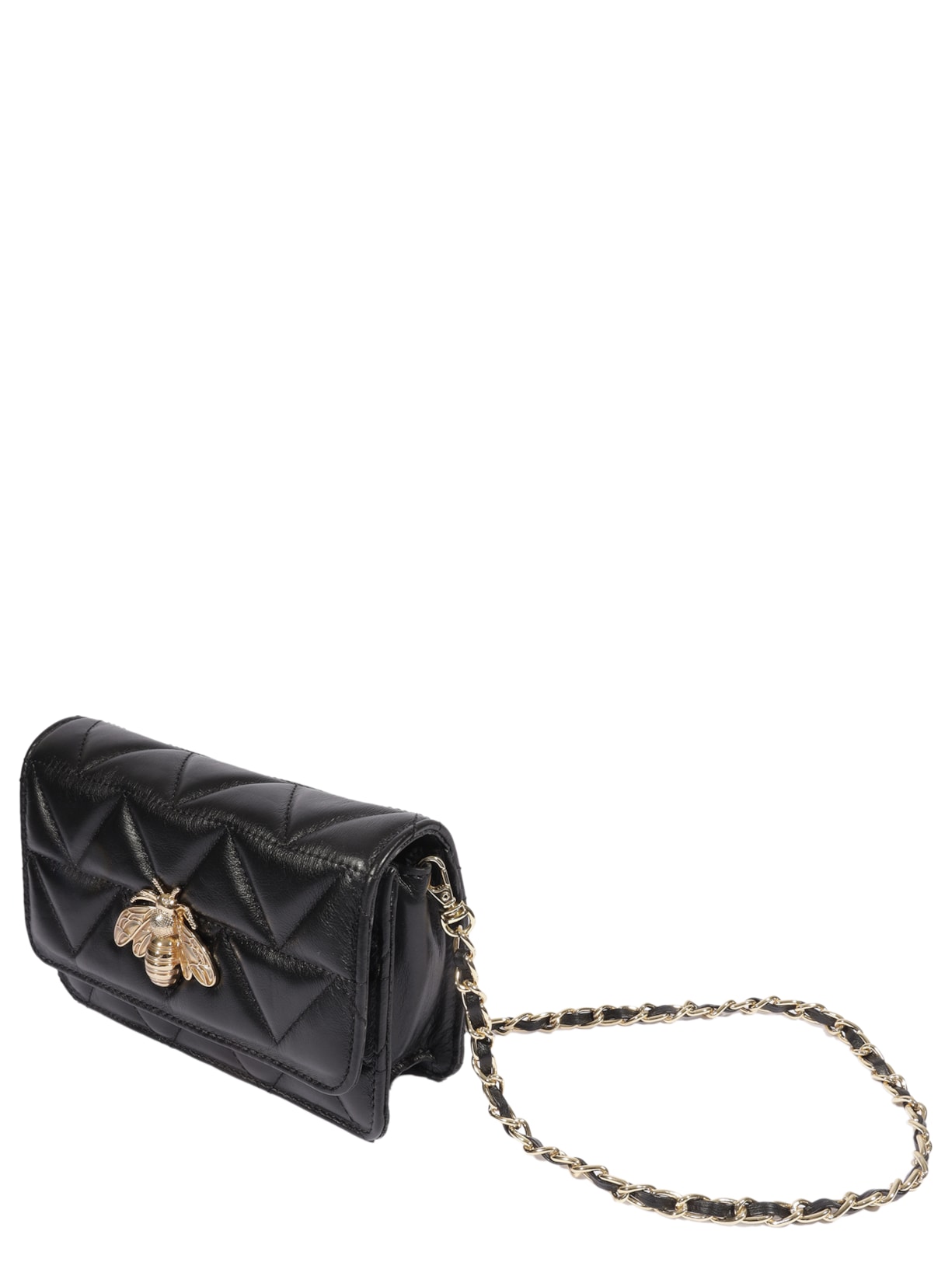 Bolsa Feminina Tiracolo 4Grls Believe Pequena Couro Preto Schutz