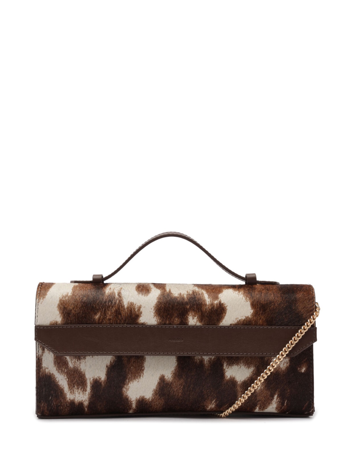 Bolsa Feminina Tiracolo Acamurçada Grande Corrente Animal Print Arezzo