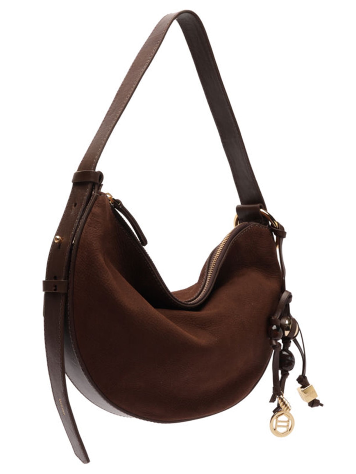 Bolsa Feminina Tiracolo Acamurçada Média Bag Charm Marrom Arezzo