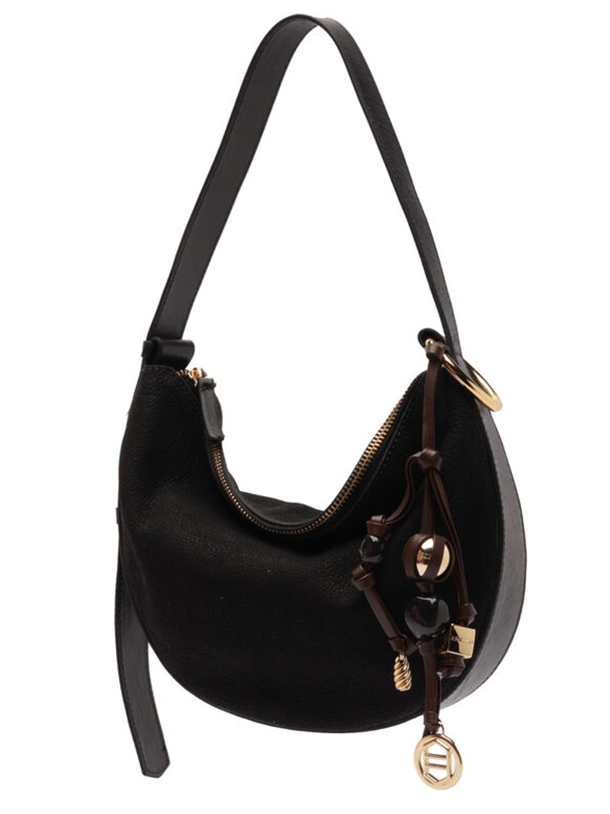 Bolsa Feminina Tiracolo Acamurçada Média Bag Charm Preto Arezzo