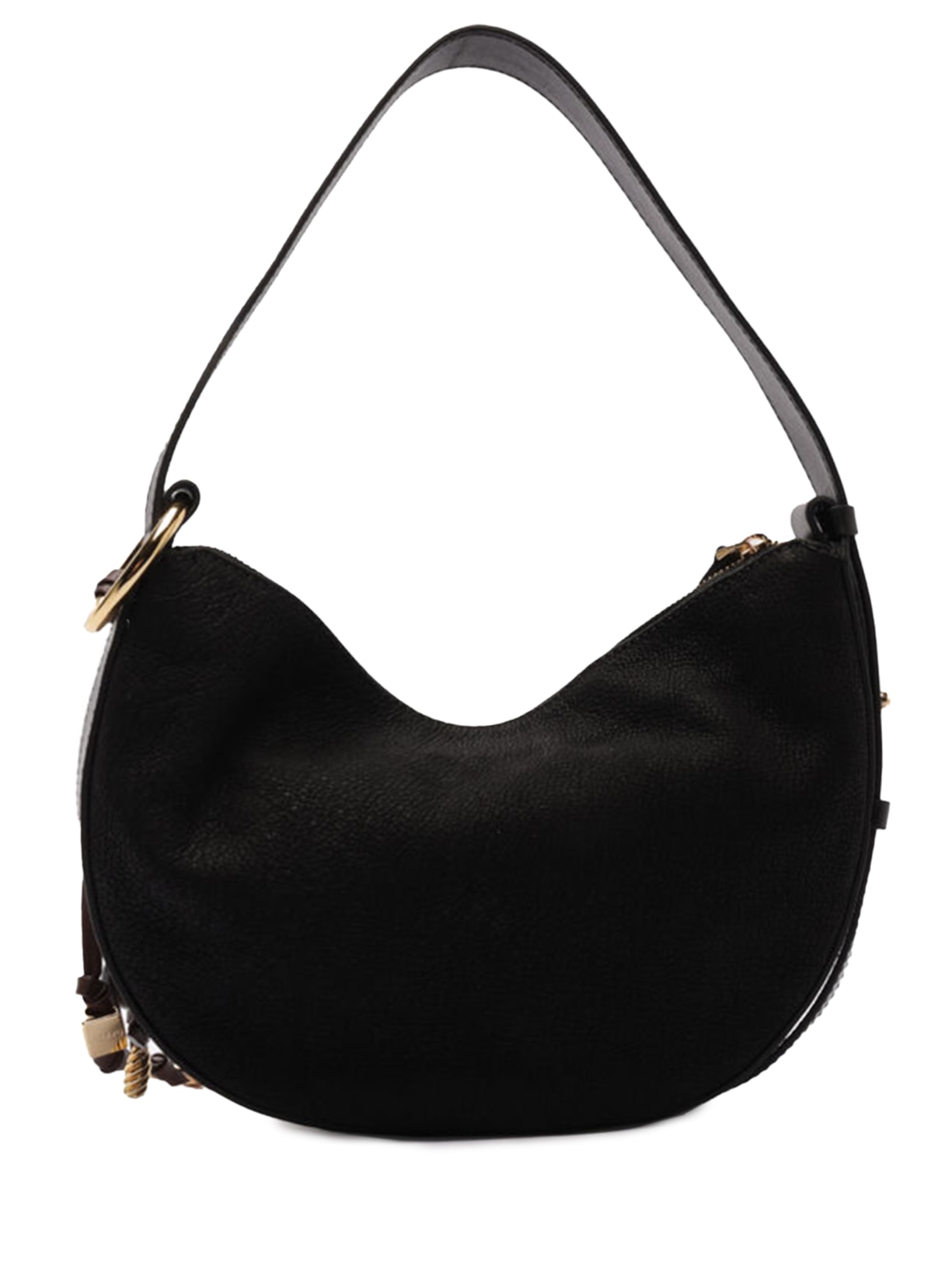 Bolsa Feminina Tiracolo Acamurçada Média Bag Charm Preto Arezzo