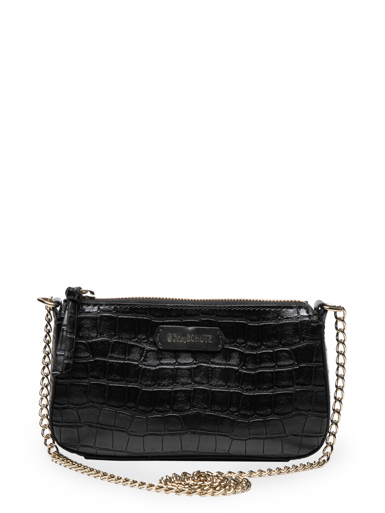 Bolsa Feminina Tiracolo Baguete Preto Schutz