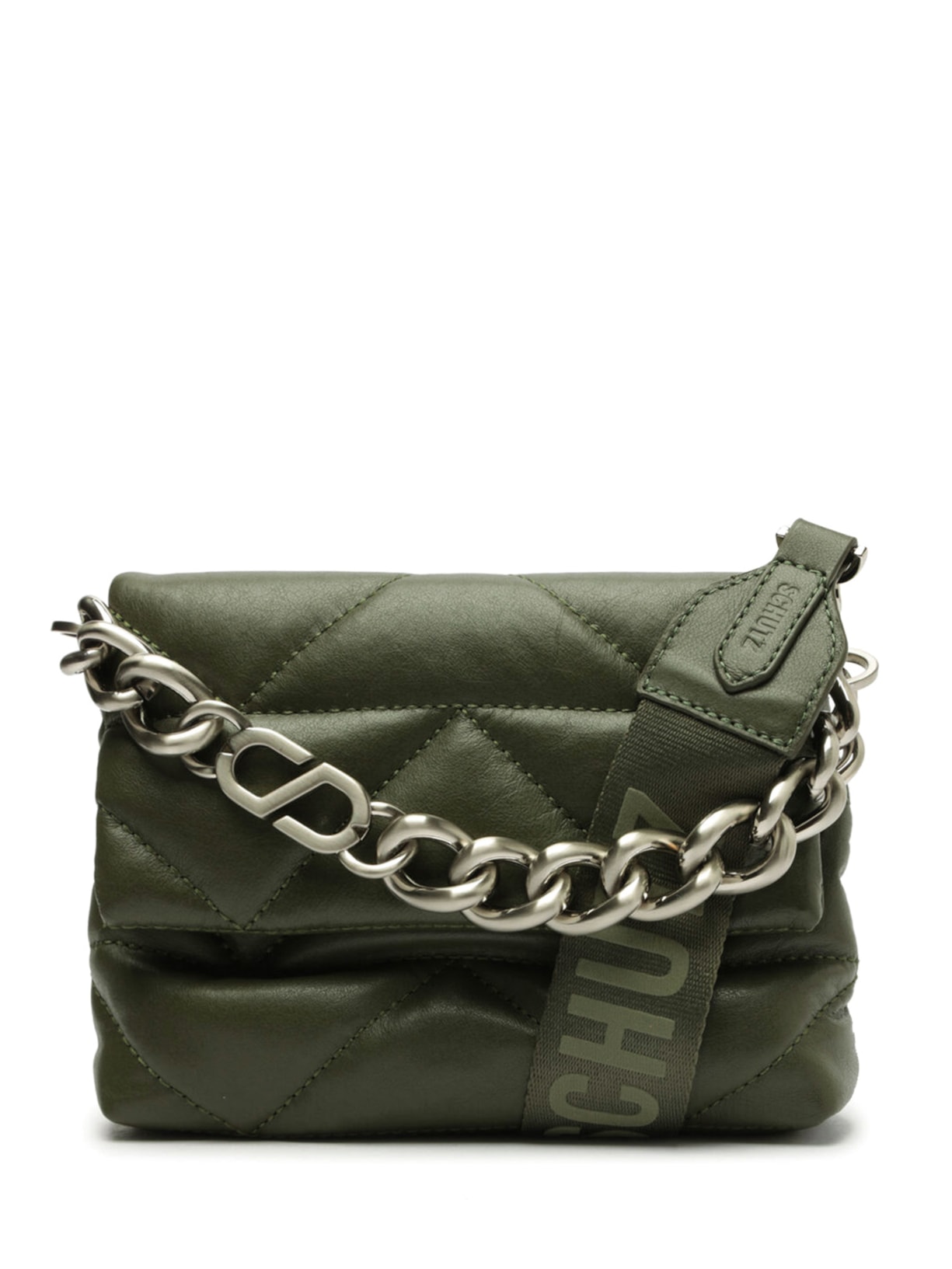 Bolsa Feminina Tiracolo Barbara Couro Corrente - Verde