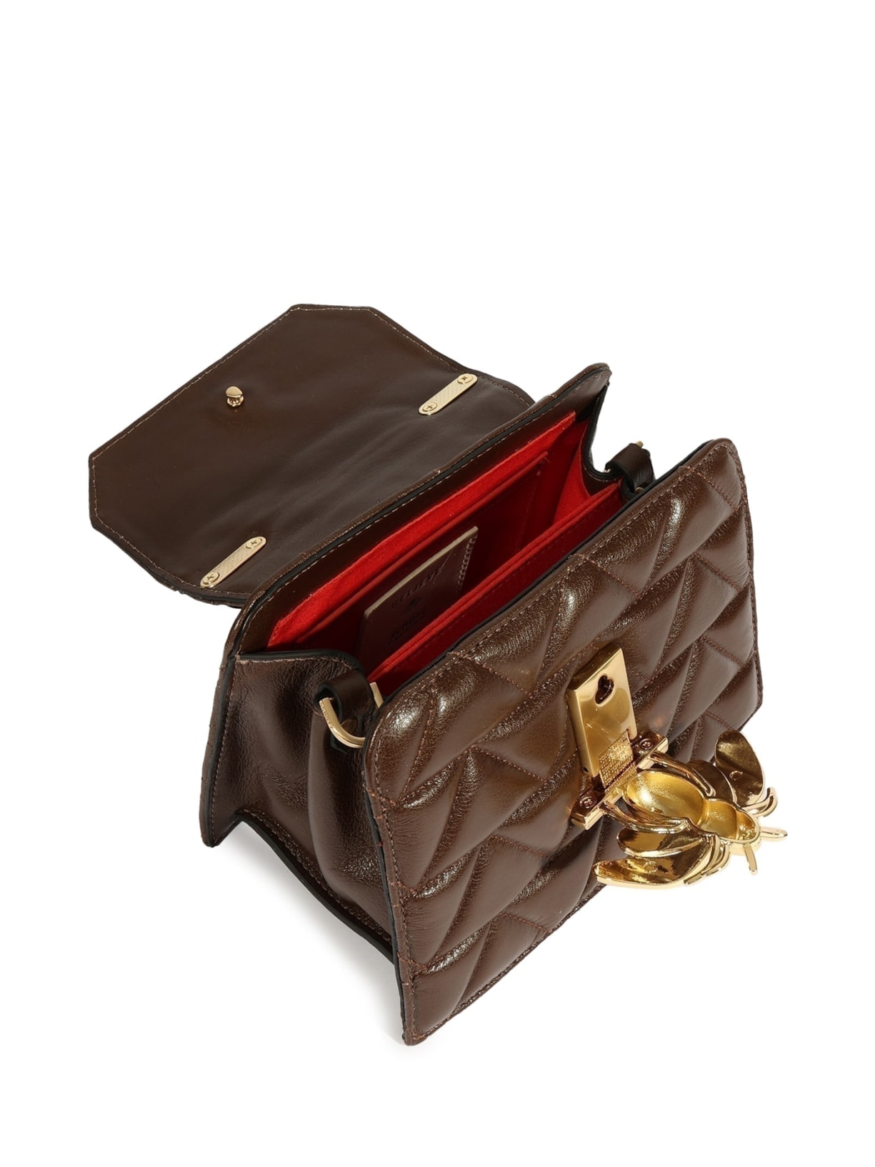 Bolsa Feminina Tiracolo Believe Couro Marrom Schutz