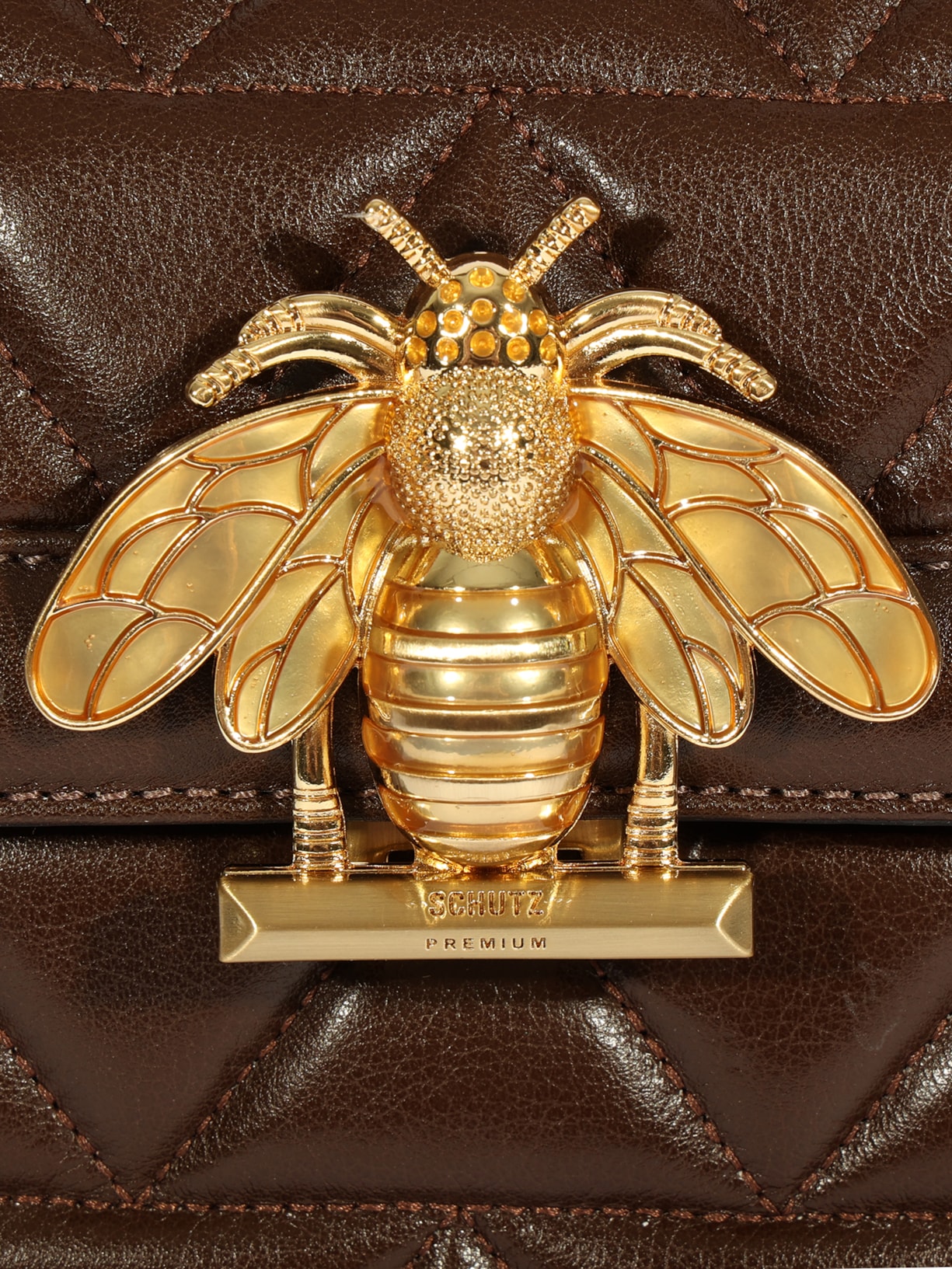 Bolsa Feminina Tiracolo Believe Couro Marrom Schutz