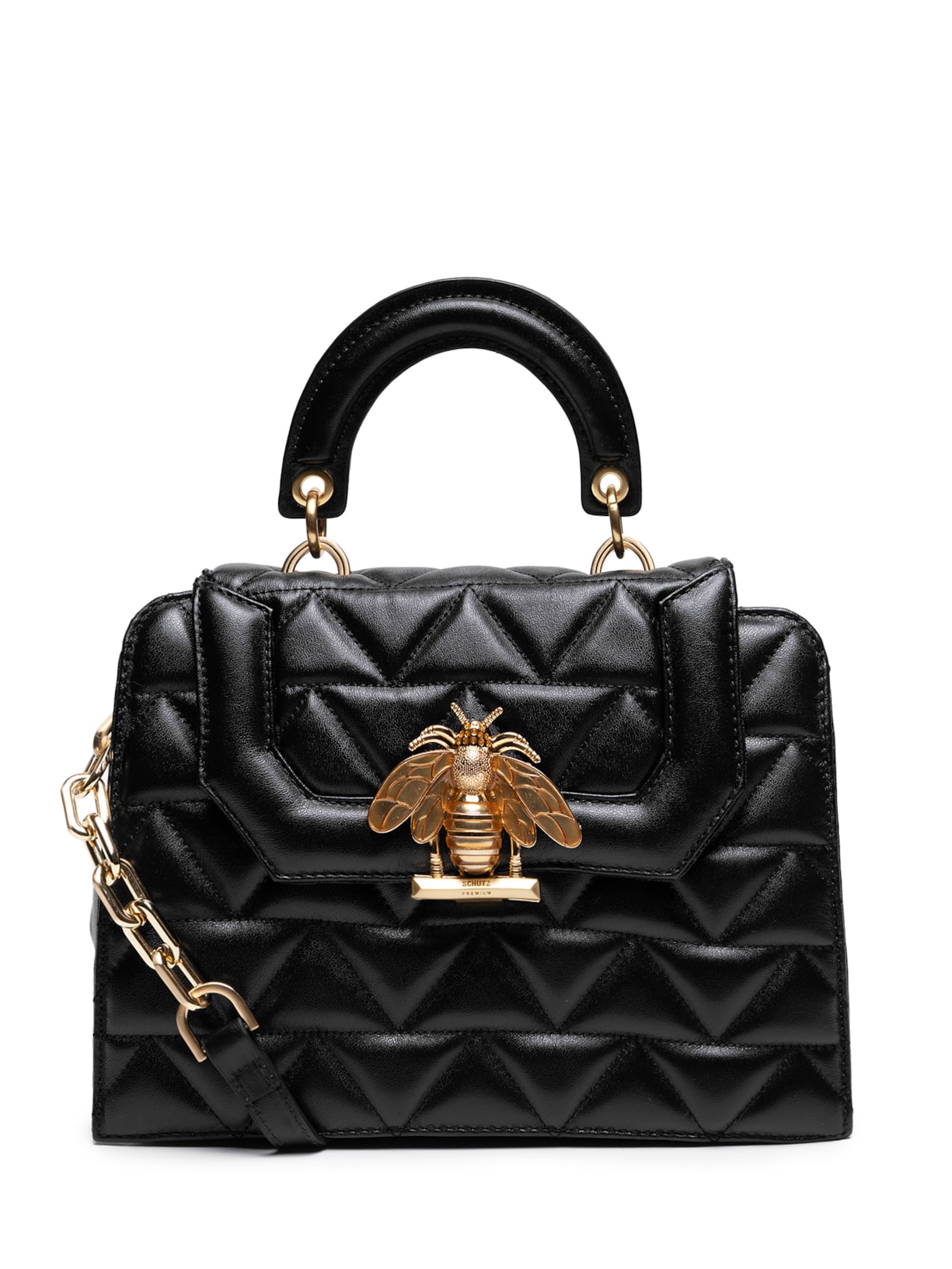 Bolsa Feminina Tiracolo Believe Couro - Preto