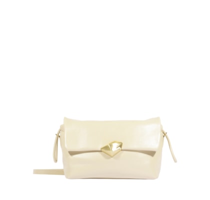 Bolsa Feminina Tiracolo Bubble Couro - Branco