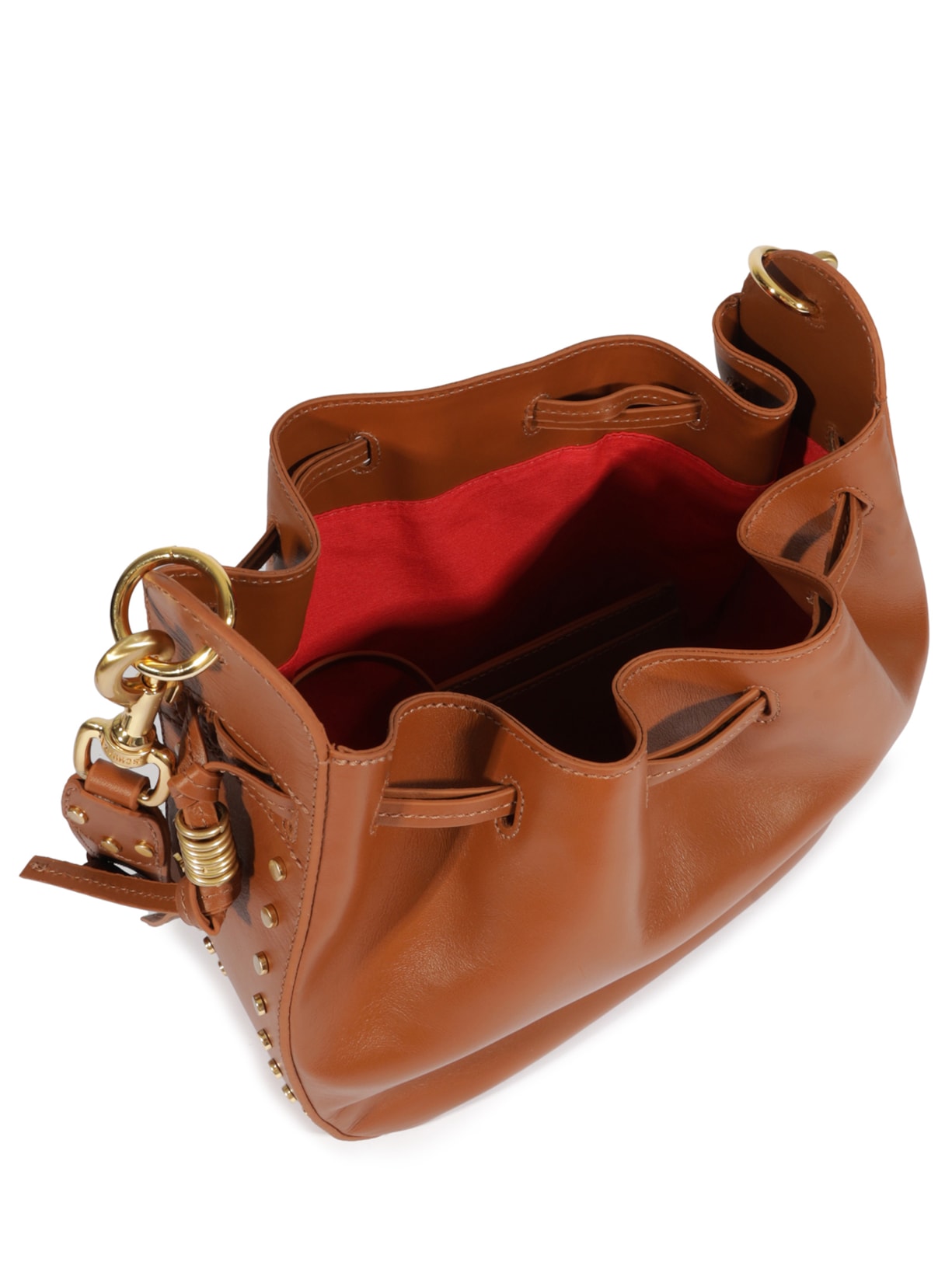 Bolsa Feminina Tiracolo Bucket Hazel Couro Marrom Schutz