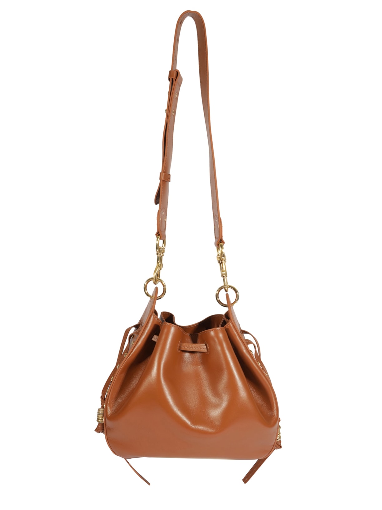 Bolsa Feminina Tiracolo Bucket Hazel Couro Marrom Schutz