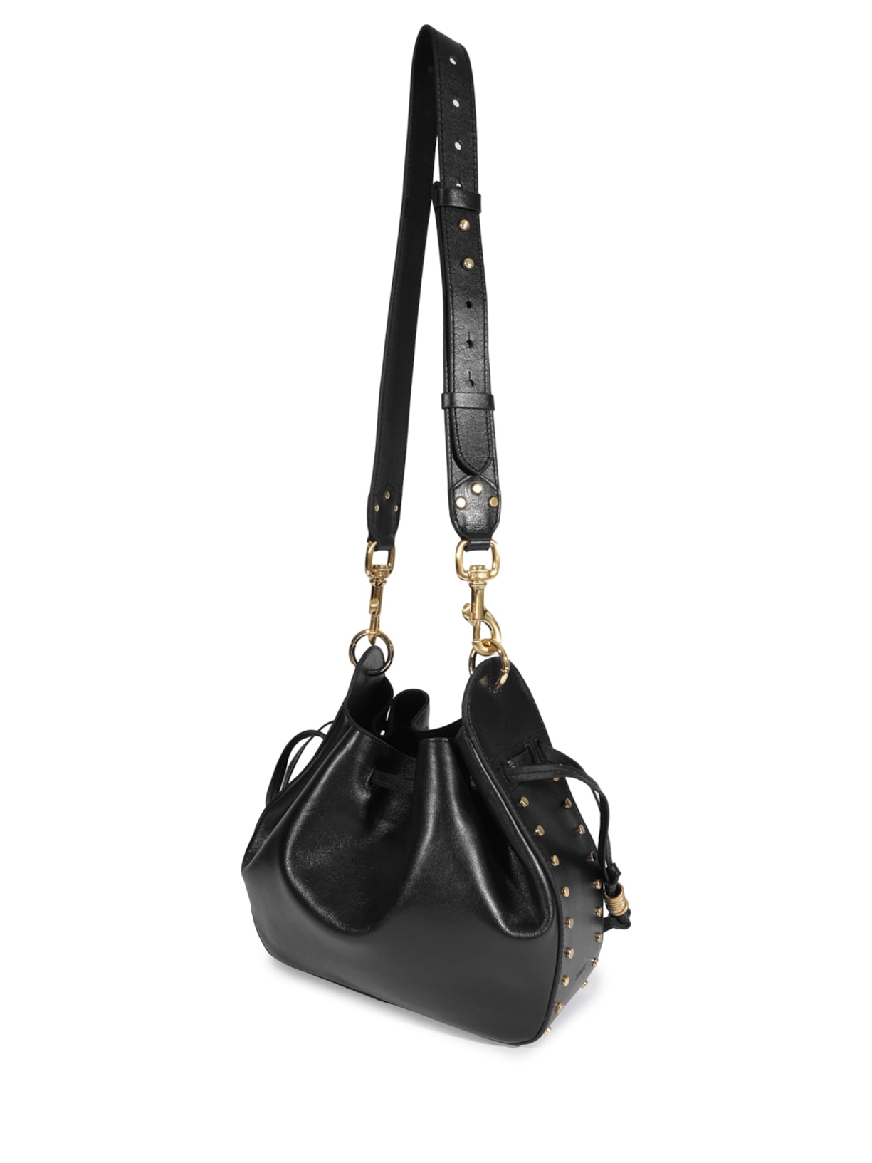 Bolsa Feminina Tiracolo Bucket Hazel Couro  Preta Schutz