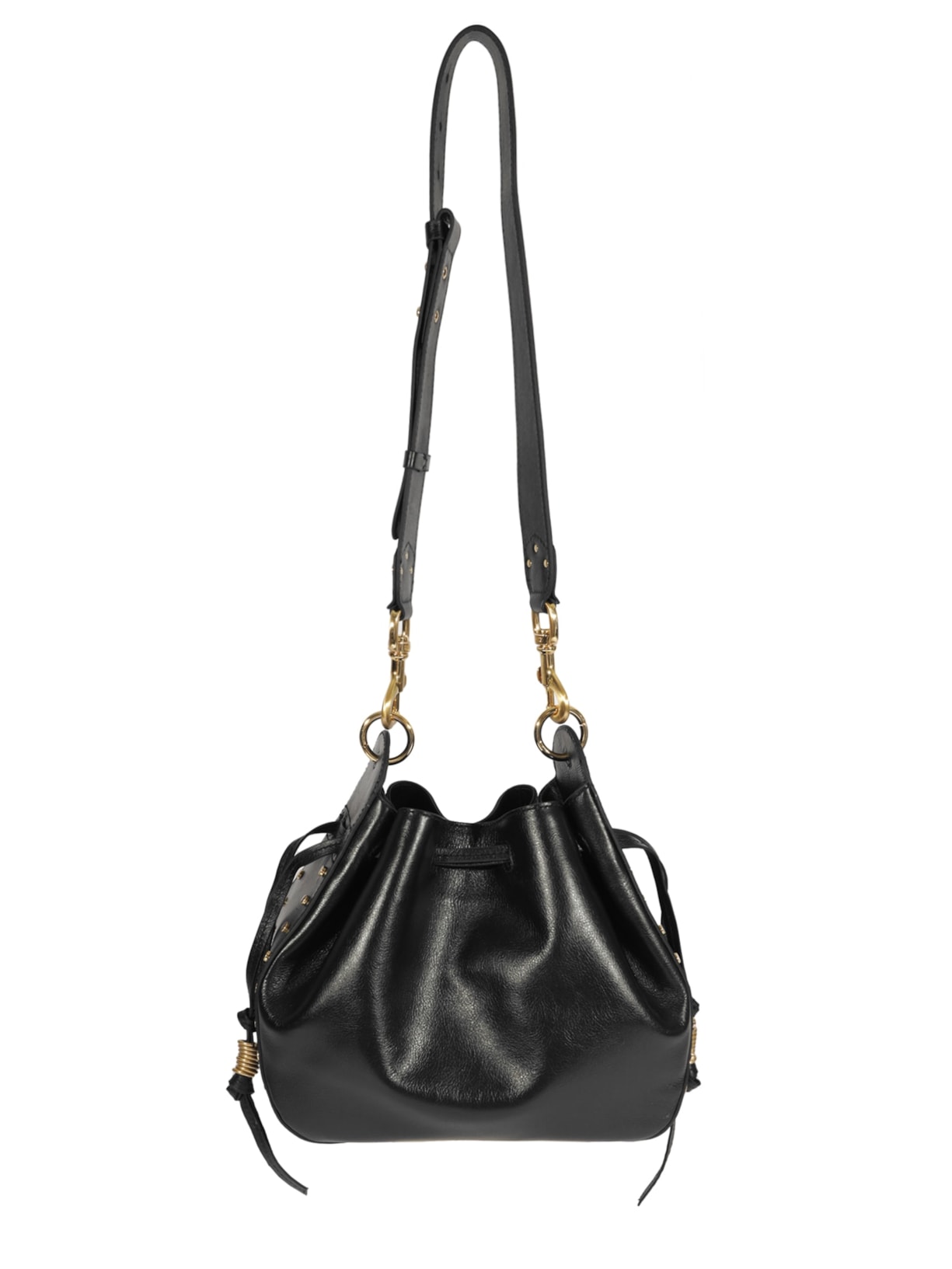 Bolsa Feminina Tiracolo Bucket Hazel Couro  Preta Schutz