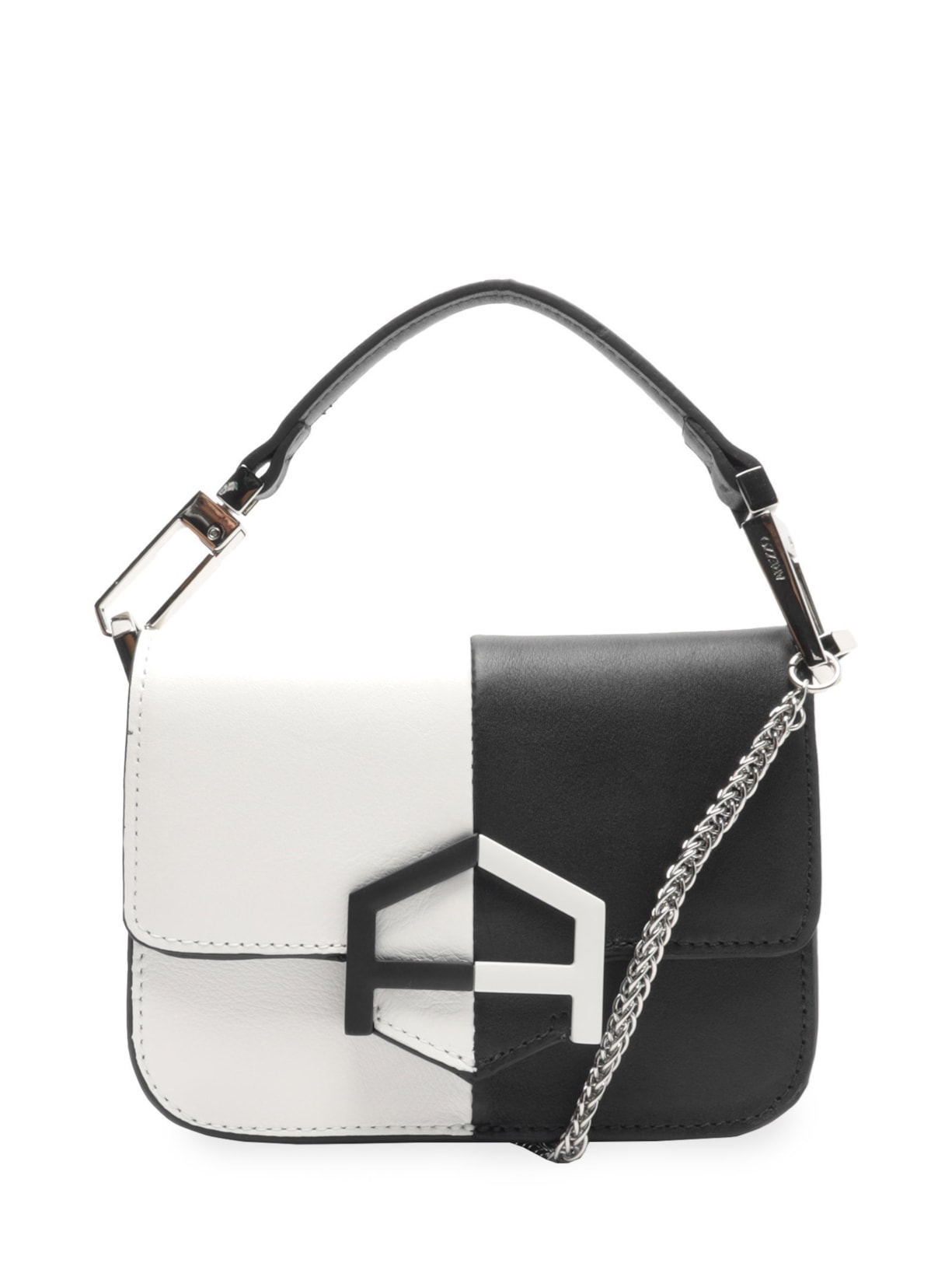 Bolsa Feminina Tiracolo Couro A001 Duo Pequena - Preto