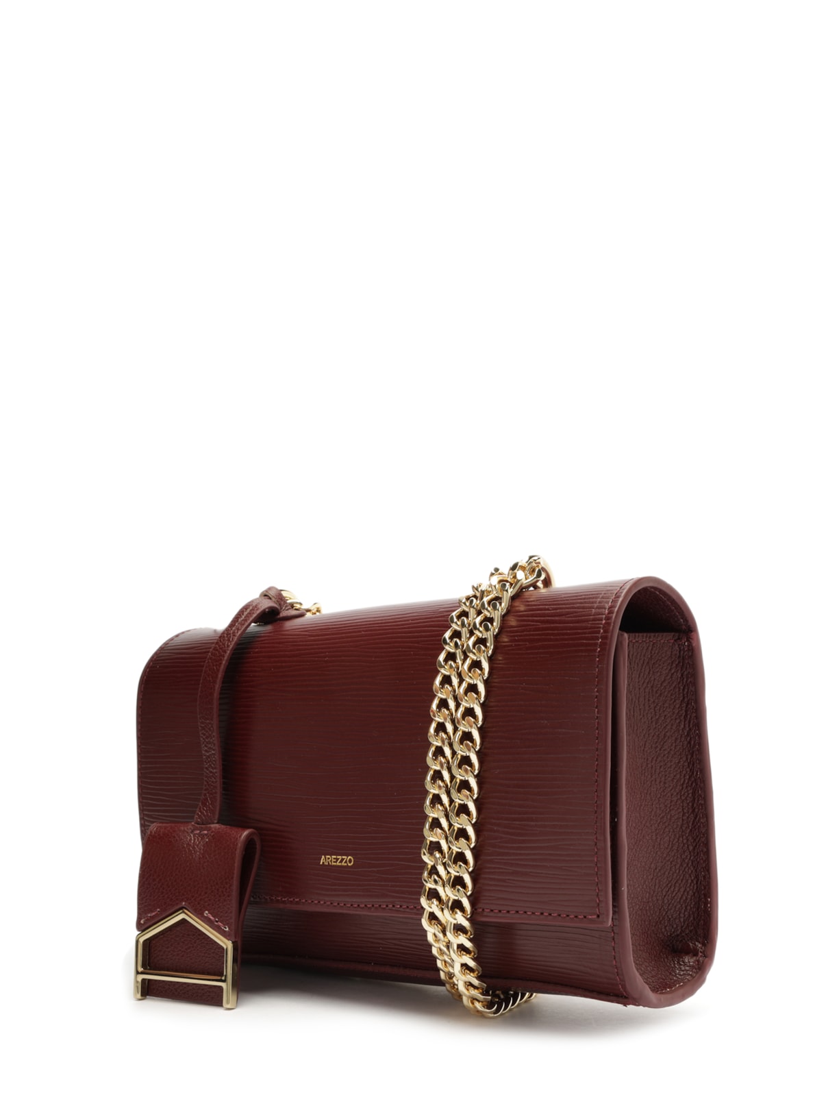 Bolsa Feminina Tiracolo Couro Abraccio Pequena Vinho Arezzo