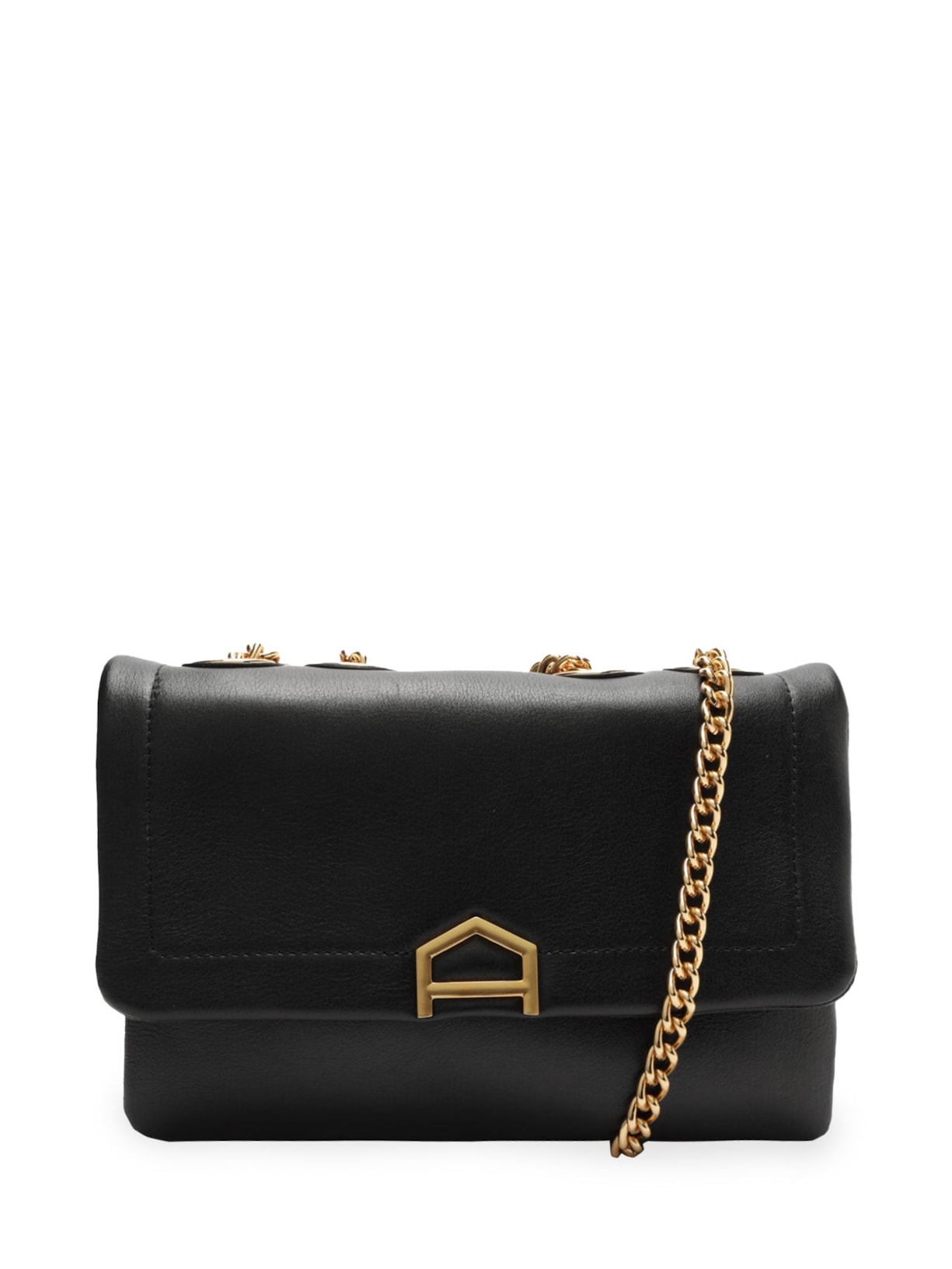 Bolsa Feminina Tiracolo Couro Alça Robusta - Preto