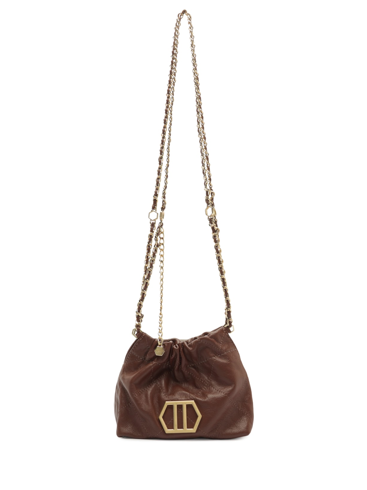 Bolsa Feminina Tiracolo Couro Esther Pequena Marrom Arezzo