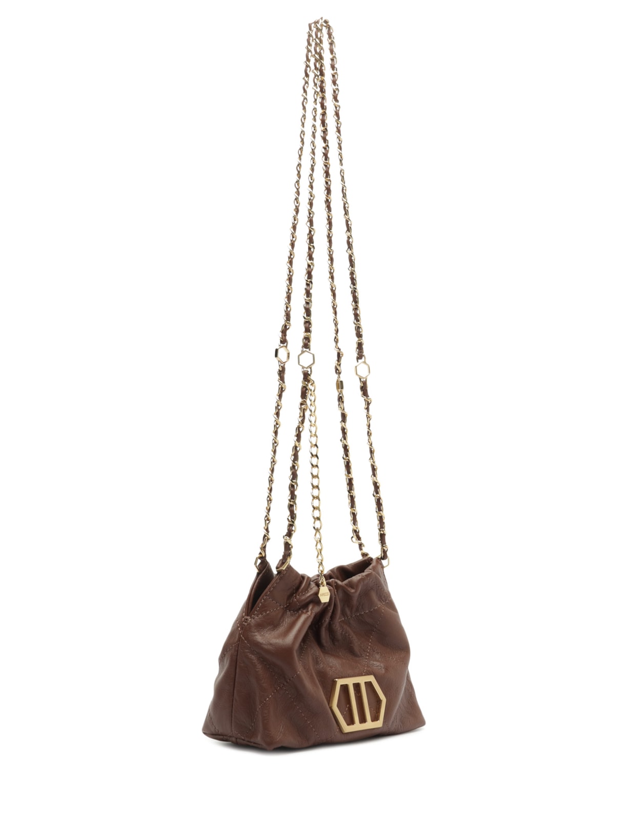 Bolsa Feminina Tiracolo Couro Esther Pequena Marrom Arezzo
