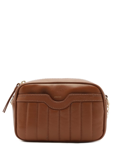 Bolsa Feminina Tiracolo Couro Francine Pequena - Marrom