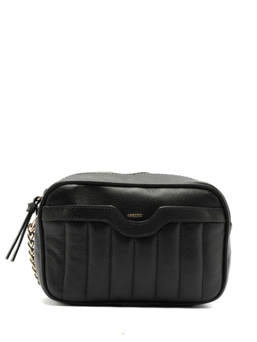 Bolsa Feminina Tiracolo Couro Francine Pequena - Preto