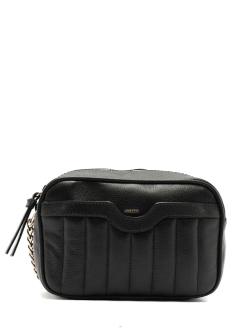 Bolsa Feminina Tiracolo Couro Francine Pequena - Preto