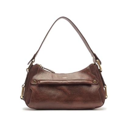 Bolsa Feminina Tiracolo Couro Gretha Média - Marrom
